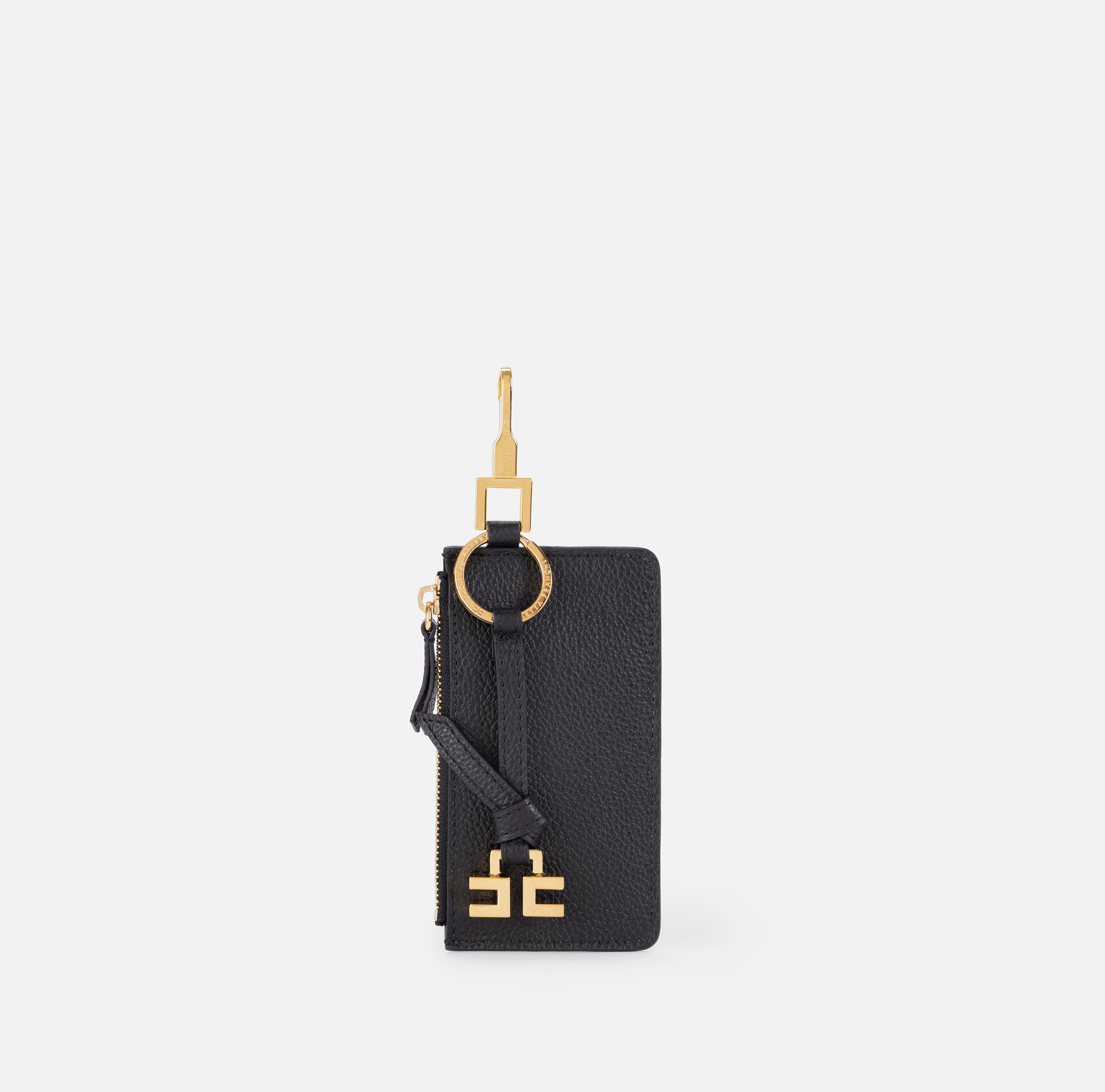 【★完売必至★】ELISABETTA FRANCHI ☆ レザーキーチェーン Leather keychain with zipper | Elisabetta Franchi
