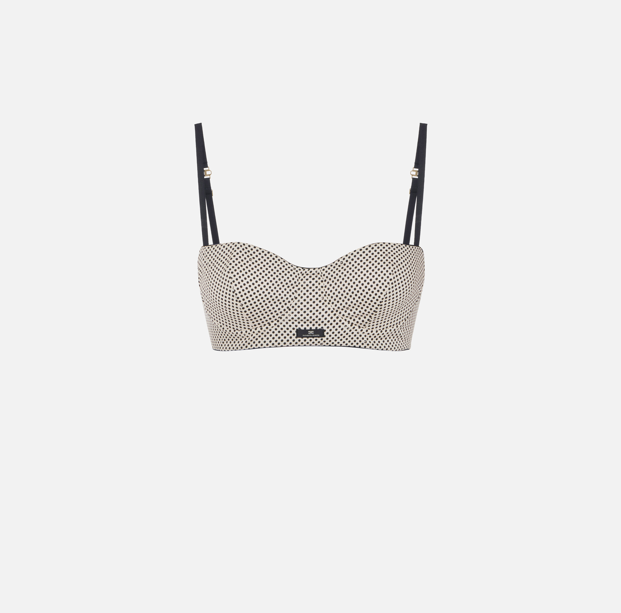 elisabetta franchi Soutien-gorge en coton avec imprimé pois