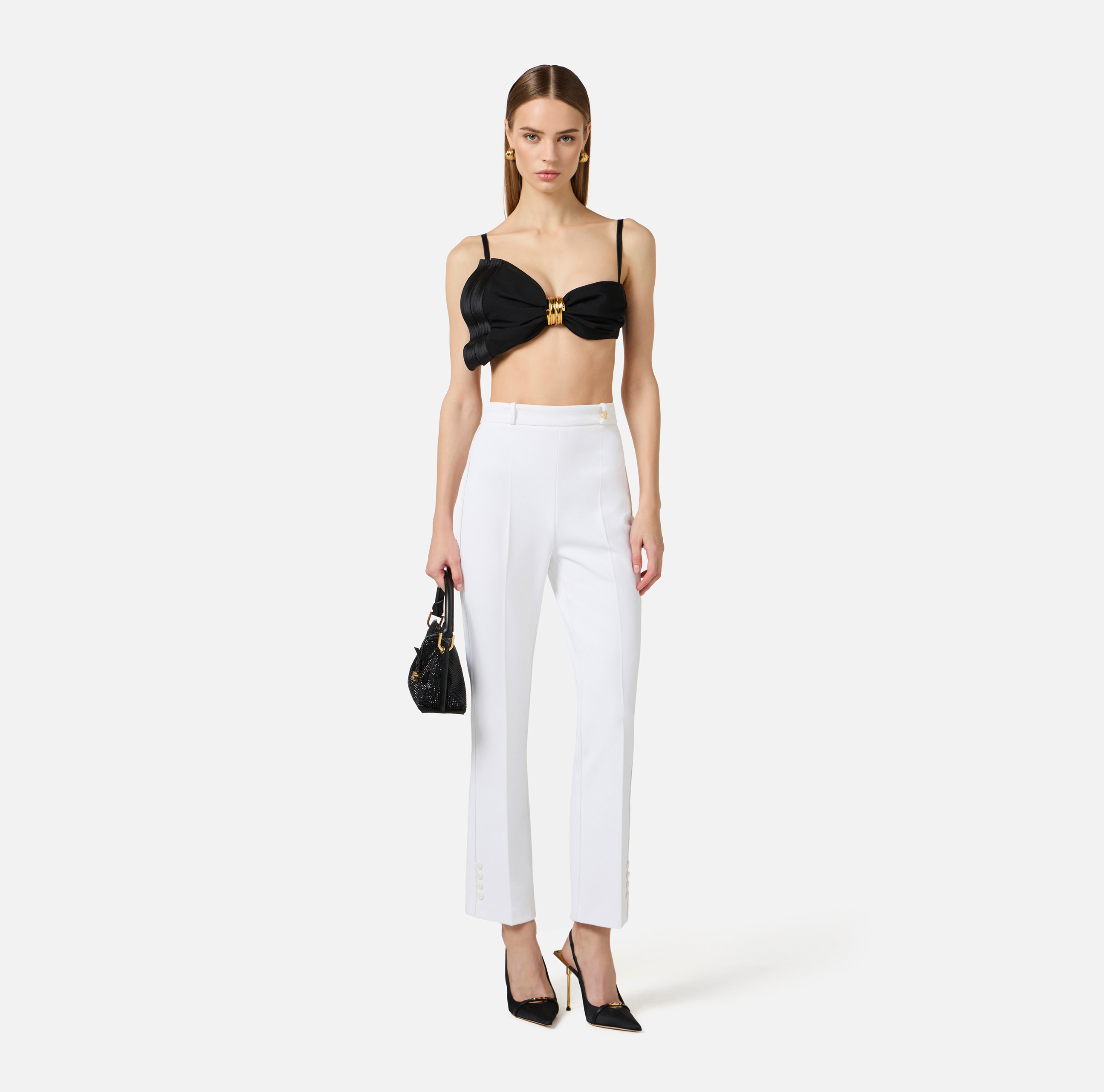 Bra in satin and tulle | Elisabetta Franchi
