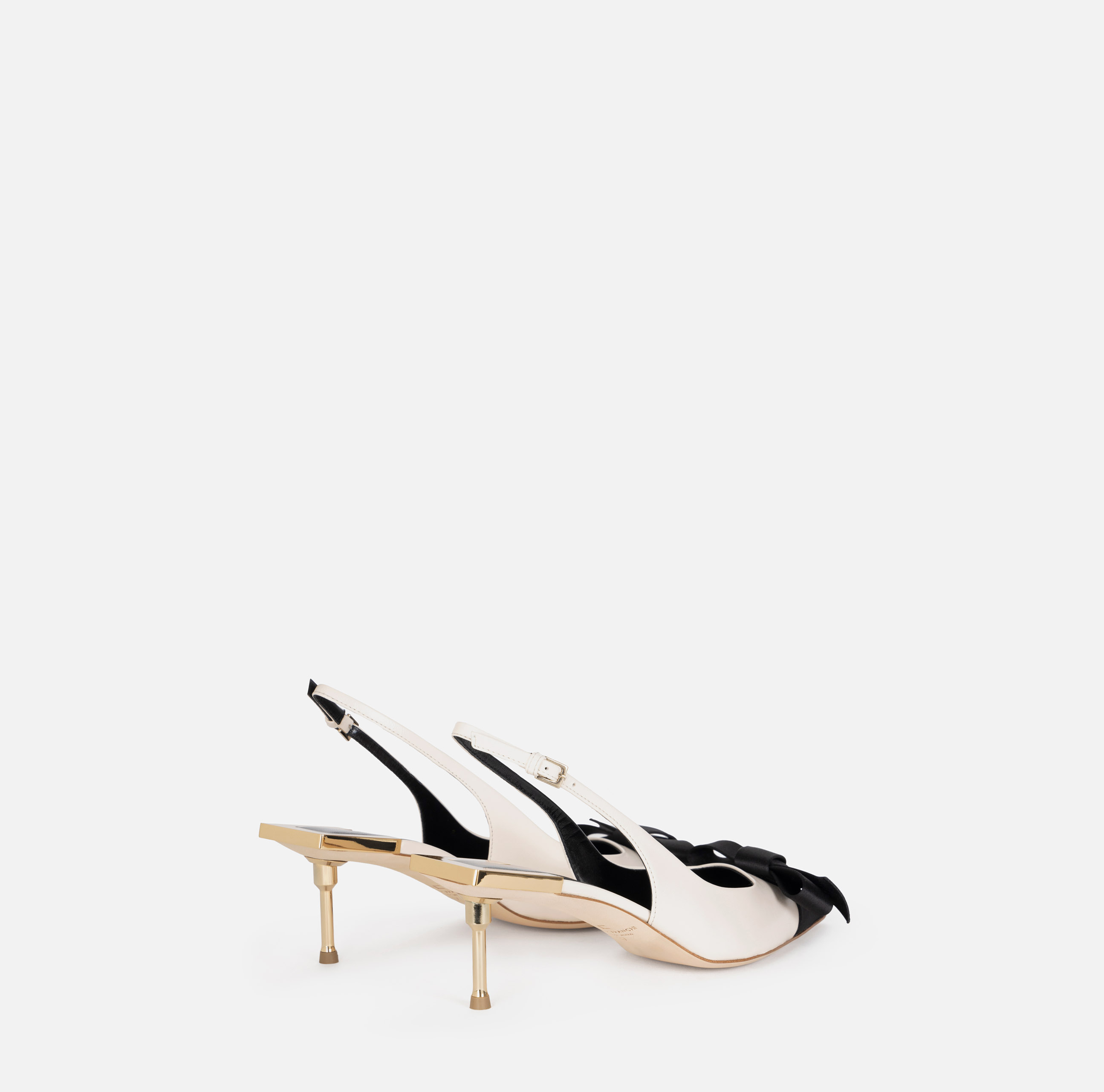 サンダル・ミュール ELISABETTA FRANCHI Nappa leather slingback with satin bow Slingback in nappa leather with satin bow | Elisabetta Franchi