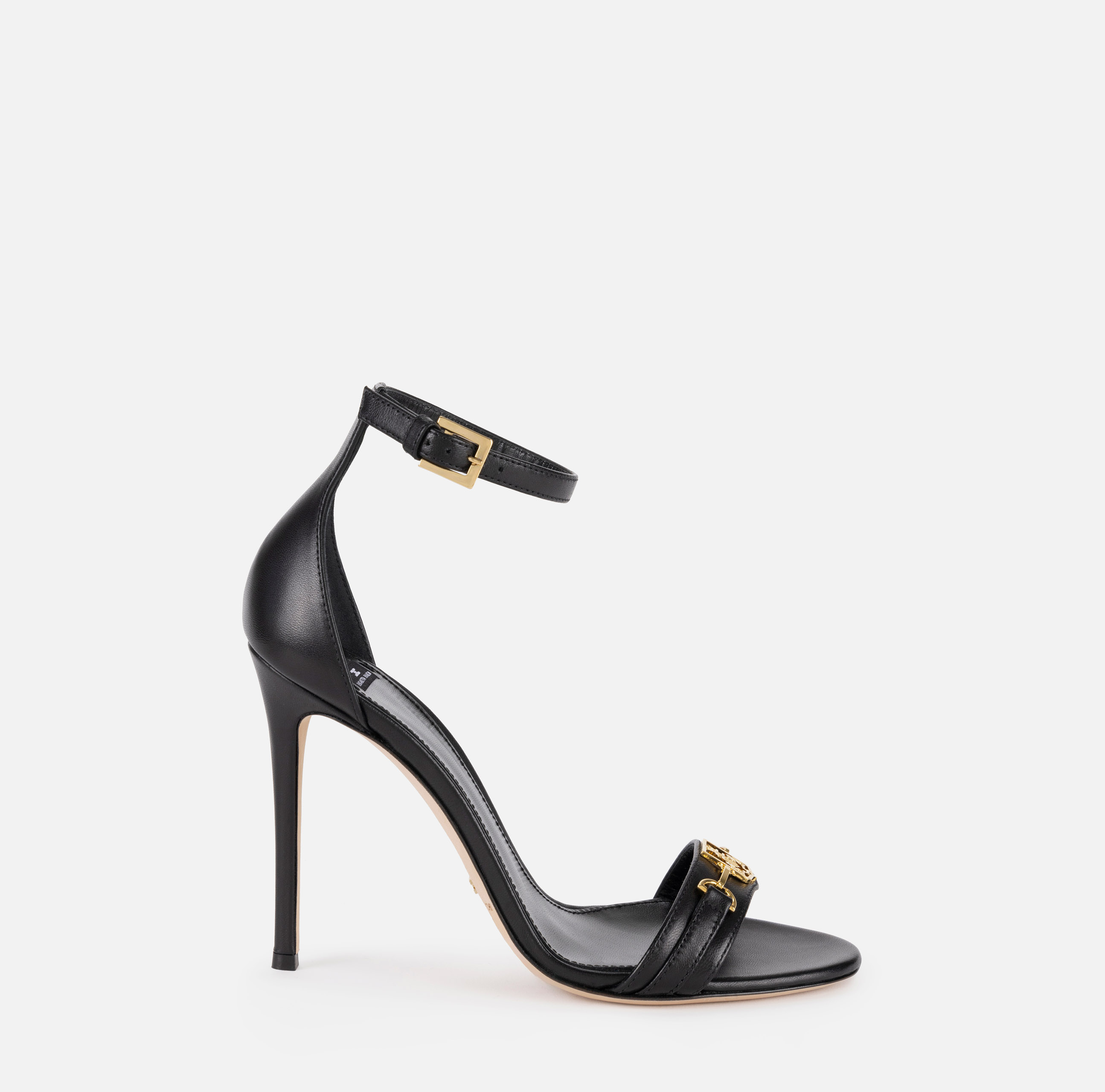 Nappa leather sandal with shield horsebit | Elisabetta Franchi