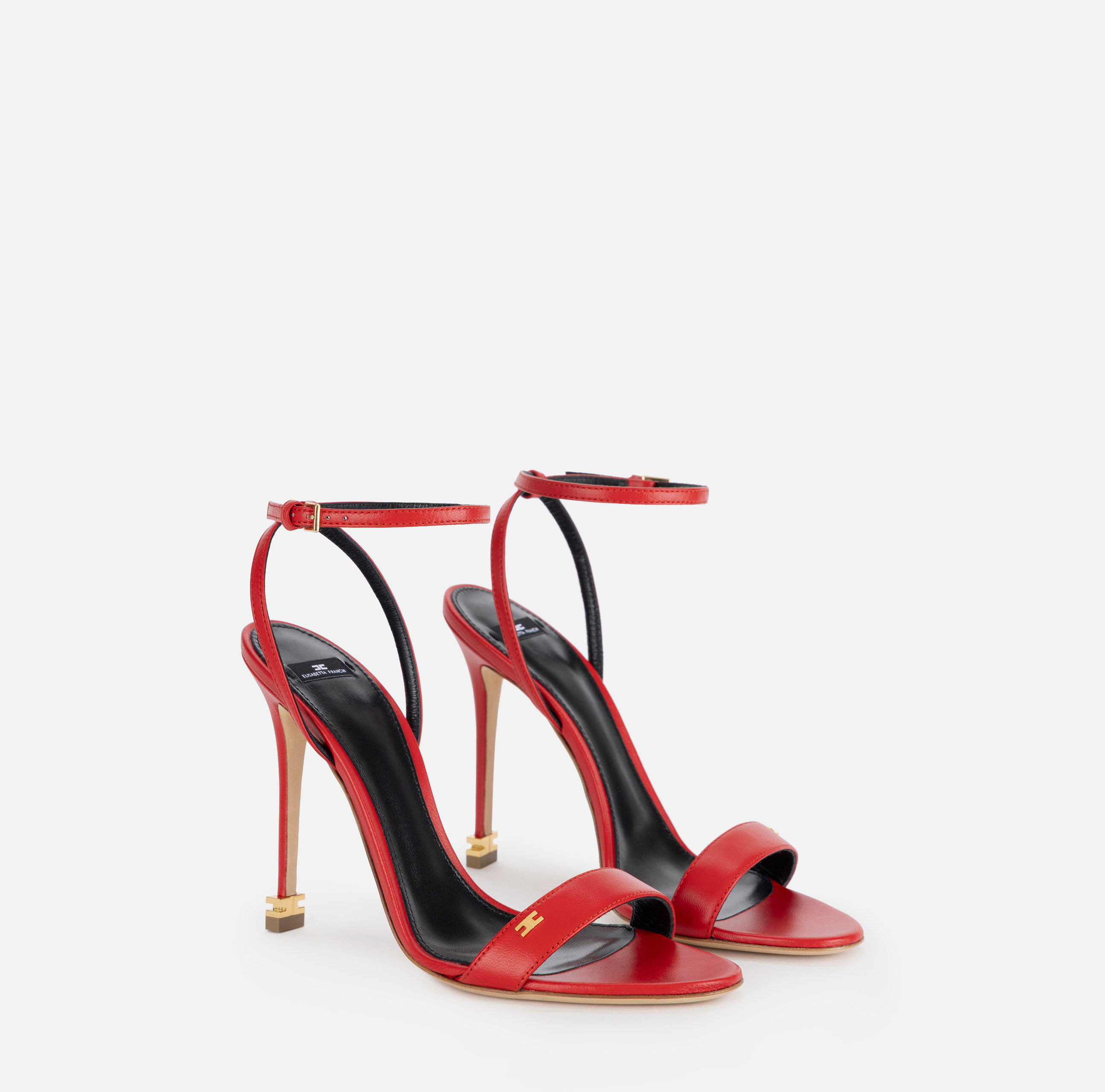 シューズ・サンダルその他 ELISABETTA FRANCHI Woman Heeled sandals Black SA45L 110 Women's Elegant Elisabetta Franchi Sandals - low and with a