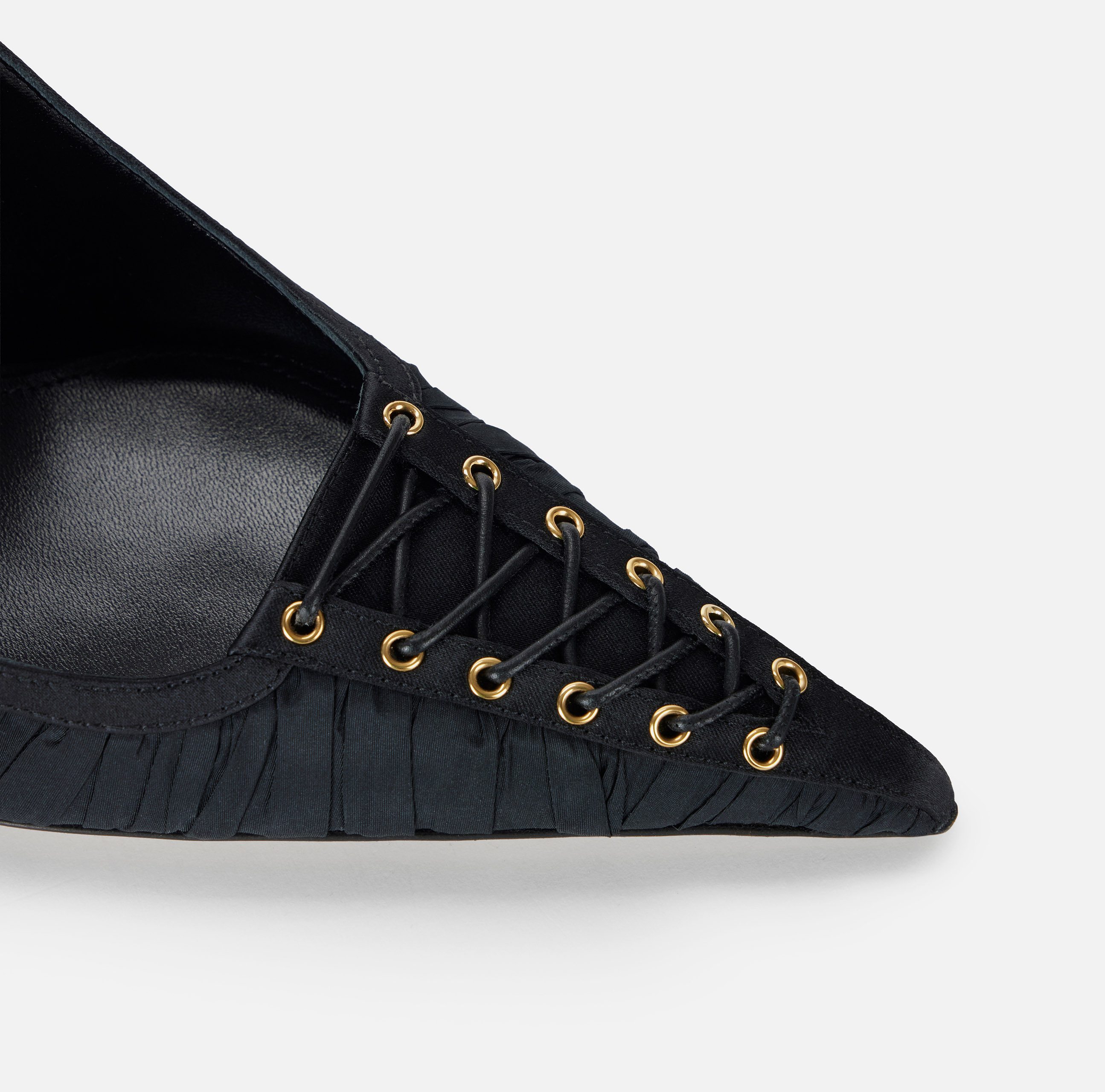 Nappa leather sandal with criss-cross lacing | Elisabetta Franchi