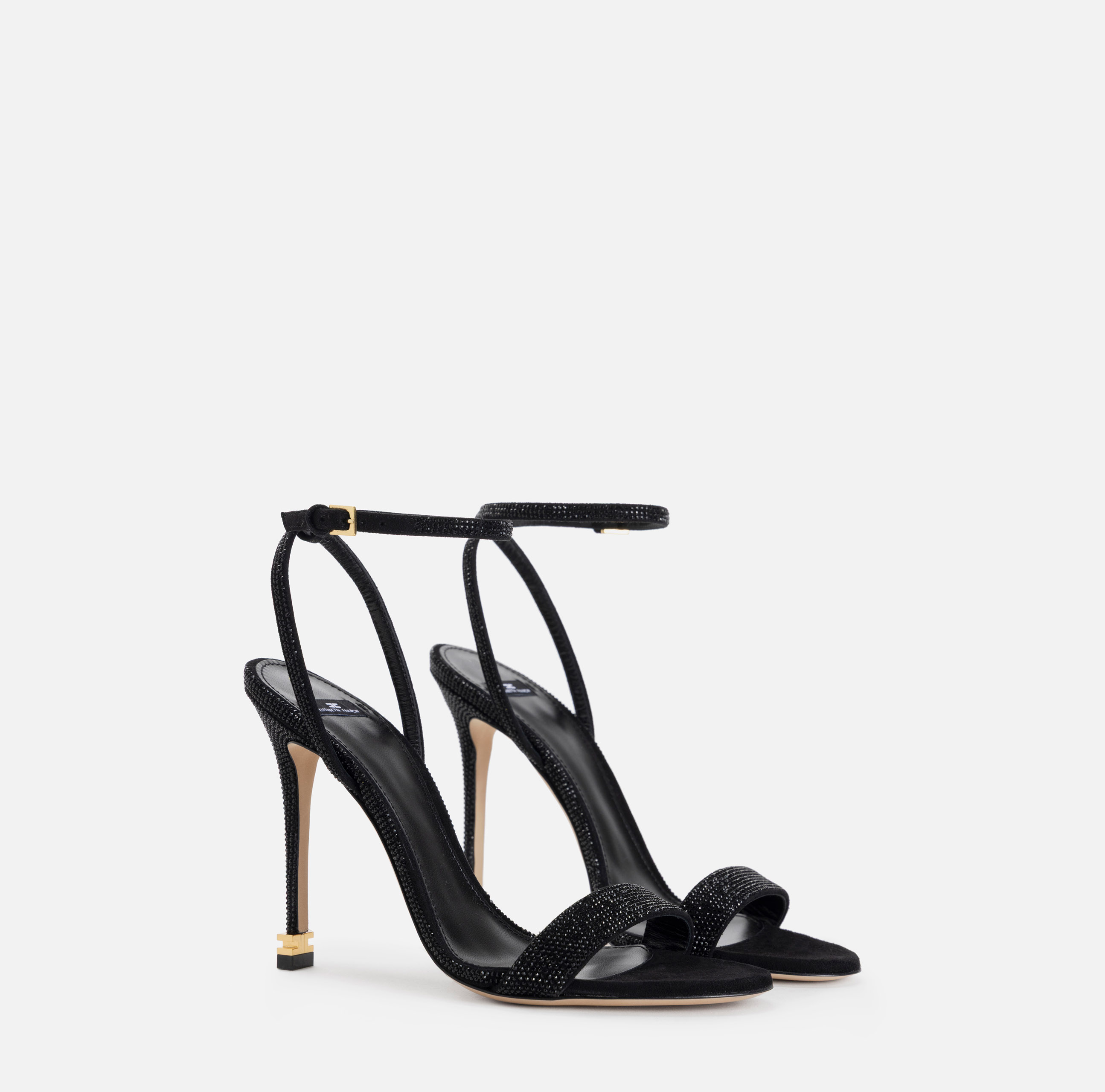 サンダル・ミュール ELISABETTA FRANCHI Suede chain sandals Women's Elegant Elisabetta Franchi Sandals - low and with a