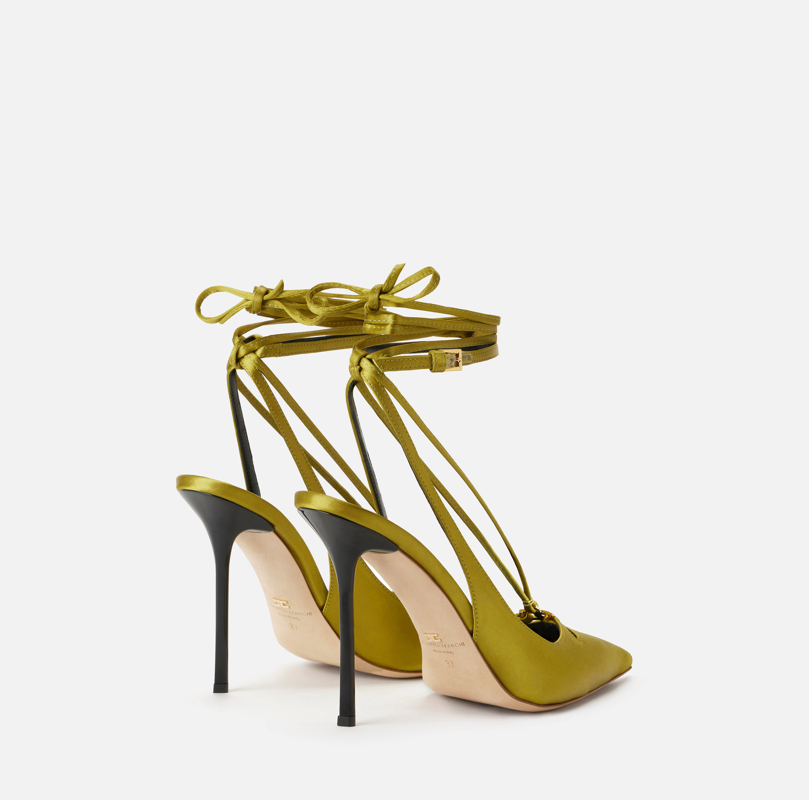 サンダル・ミュール ELISABETTA FRANCHI Nappa leather slingback with satin bow Slingback in nappa leather with satin bow | Elisabetta Franchi