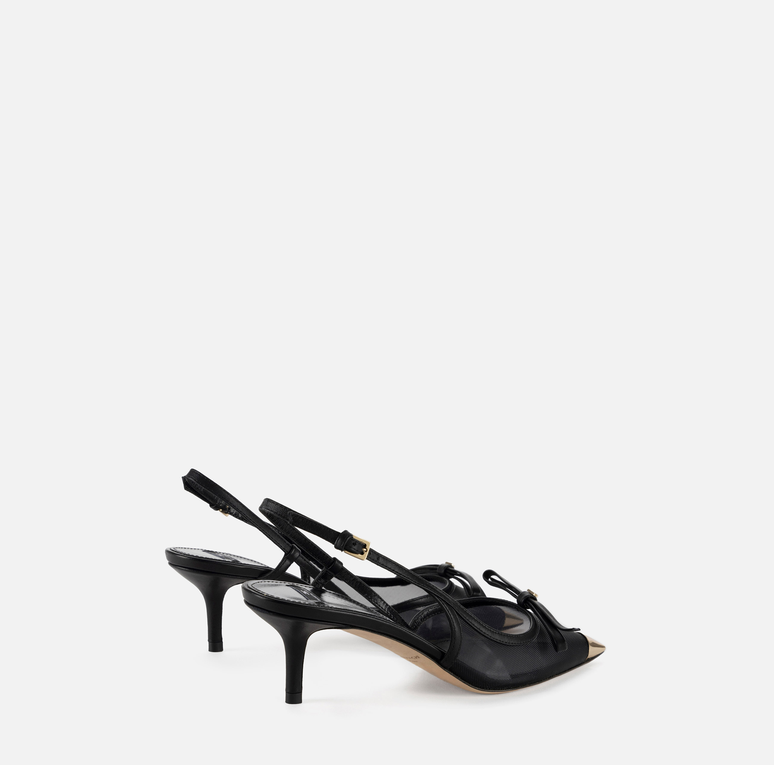 Nappa leather and mesh slingback | Elisabetta Franchi