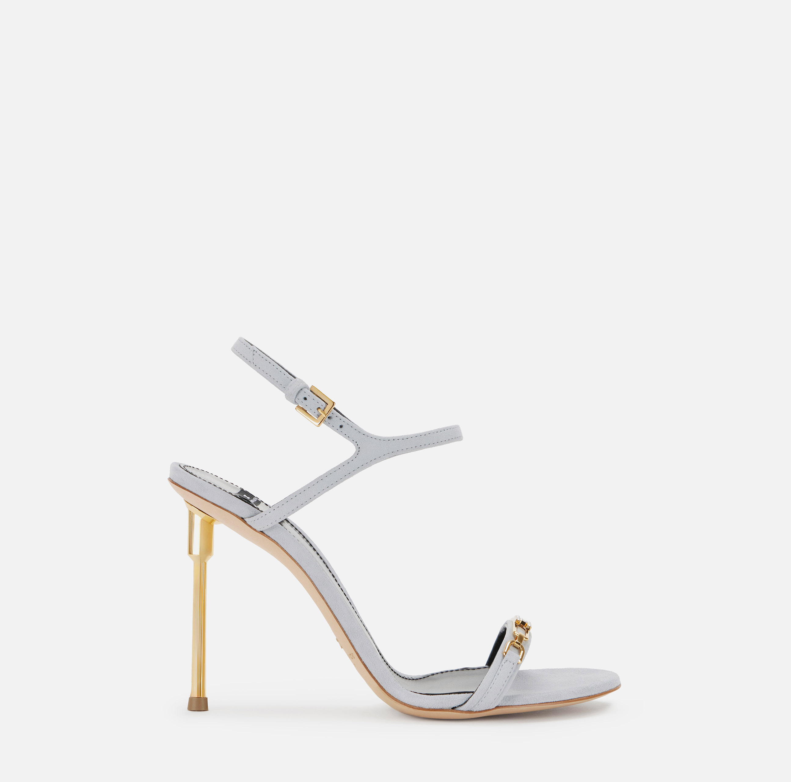 サンダル・ミュール ELISABETTA FRANCHI Sculpture heel sandals (SA89L56E2 110) Leather sandals with sculpted heel | Elisabetta Franchi