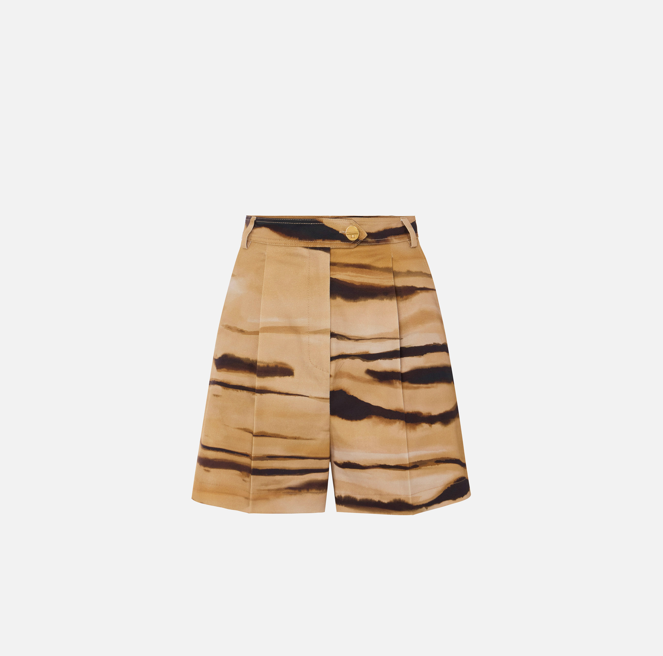 Drill shorts with tiger print | Elisabetta Franchi