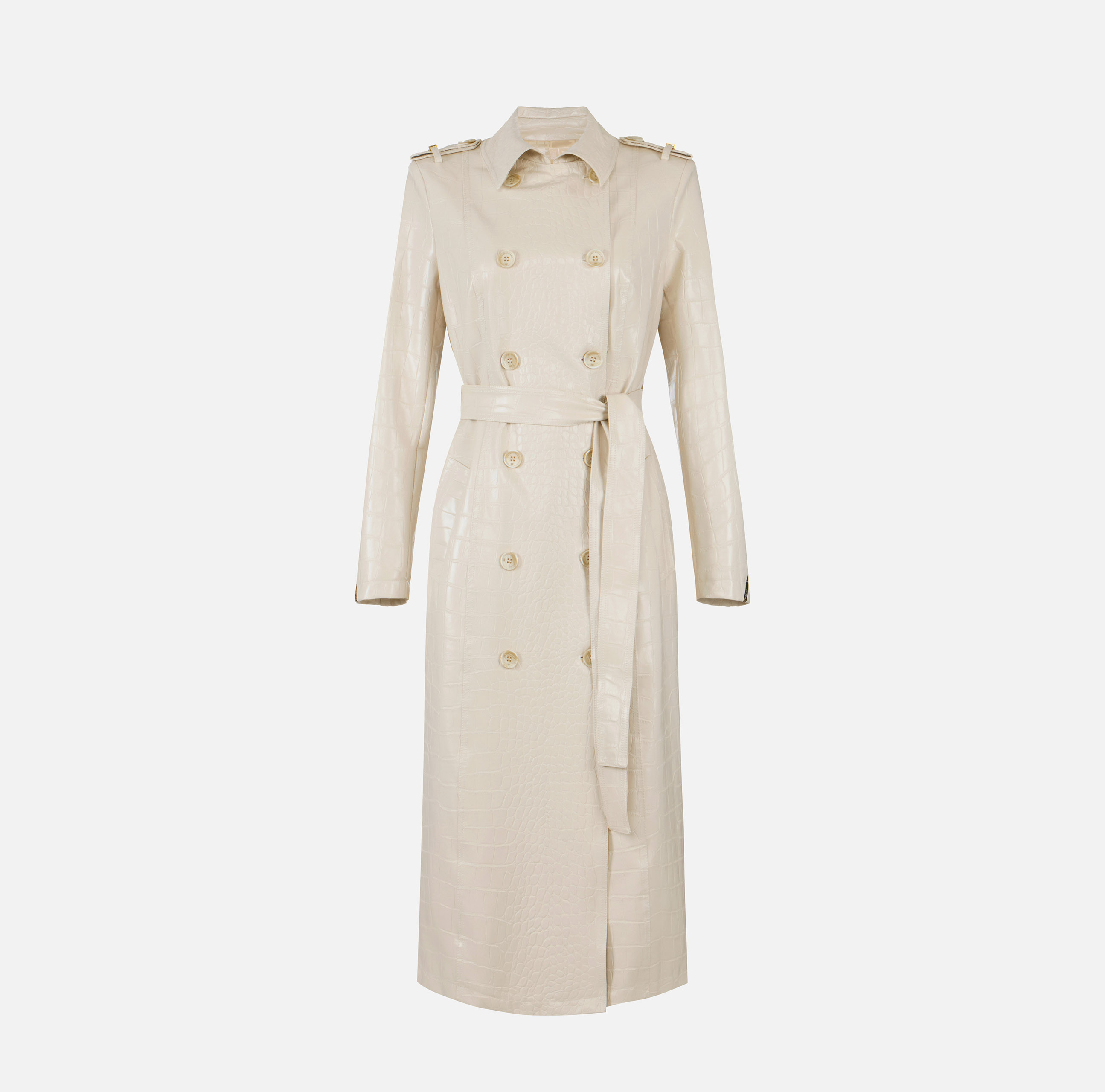 Trench coat with crocodile print | Elisabetta Franchi