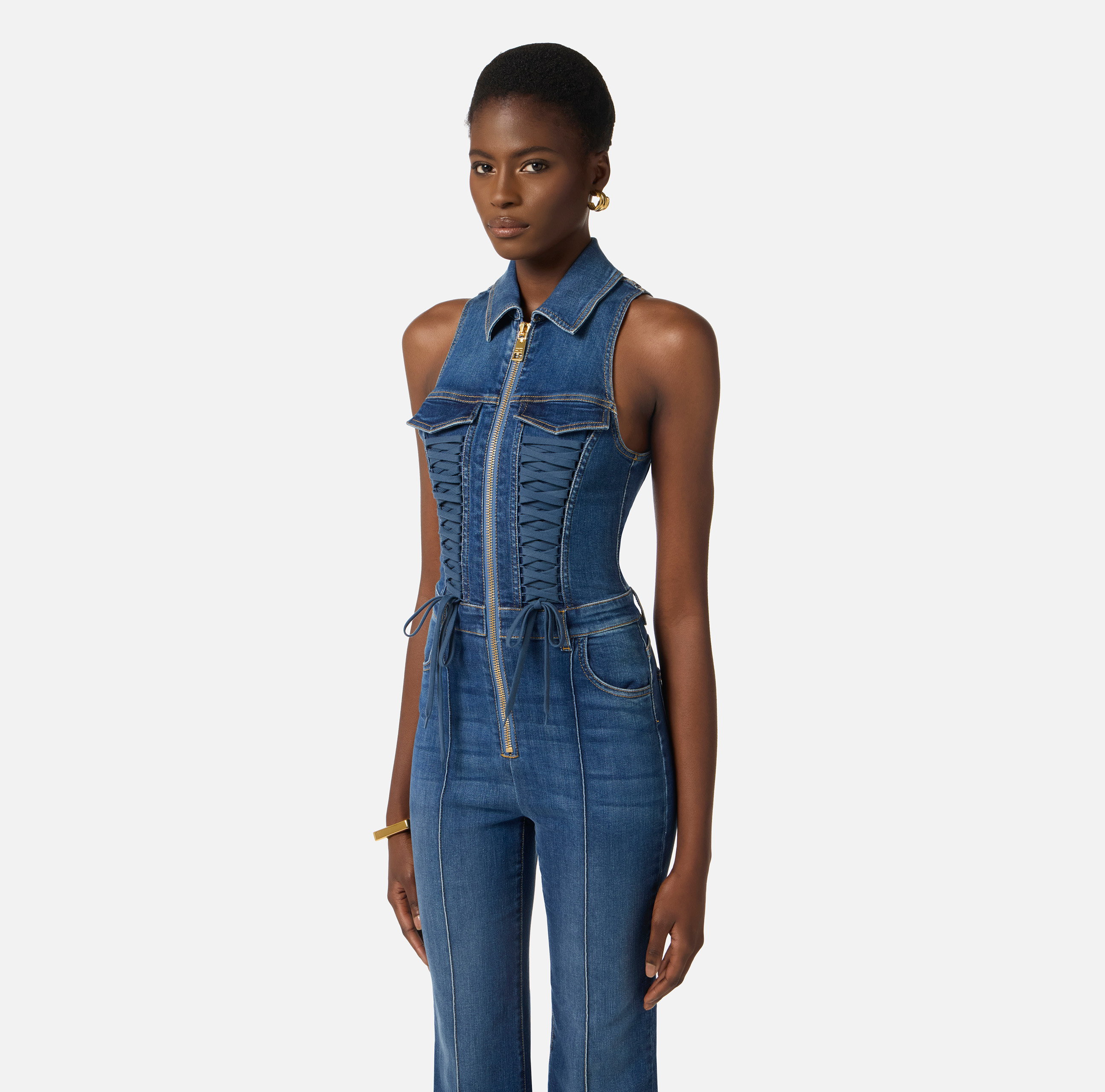 ワンピース Randy 2way buckle design combinaison Denim jumpsuit
