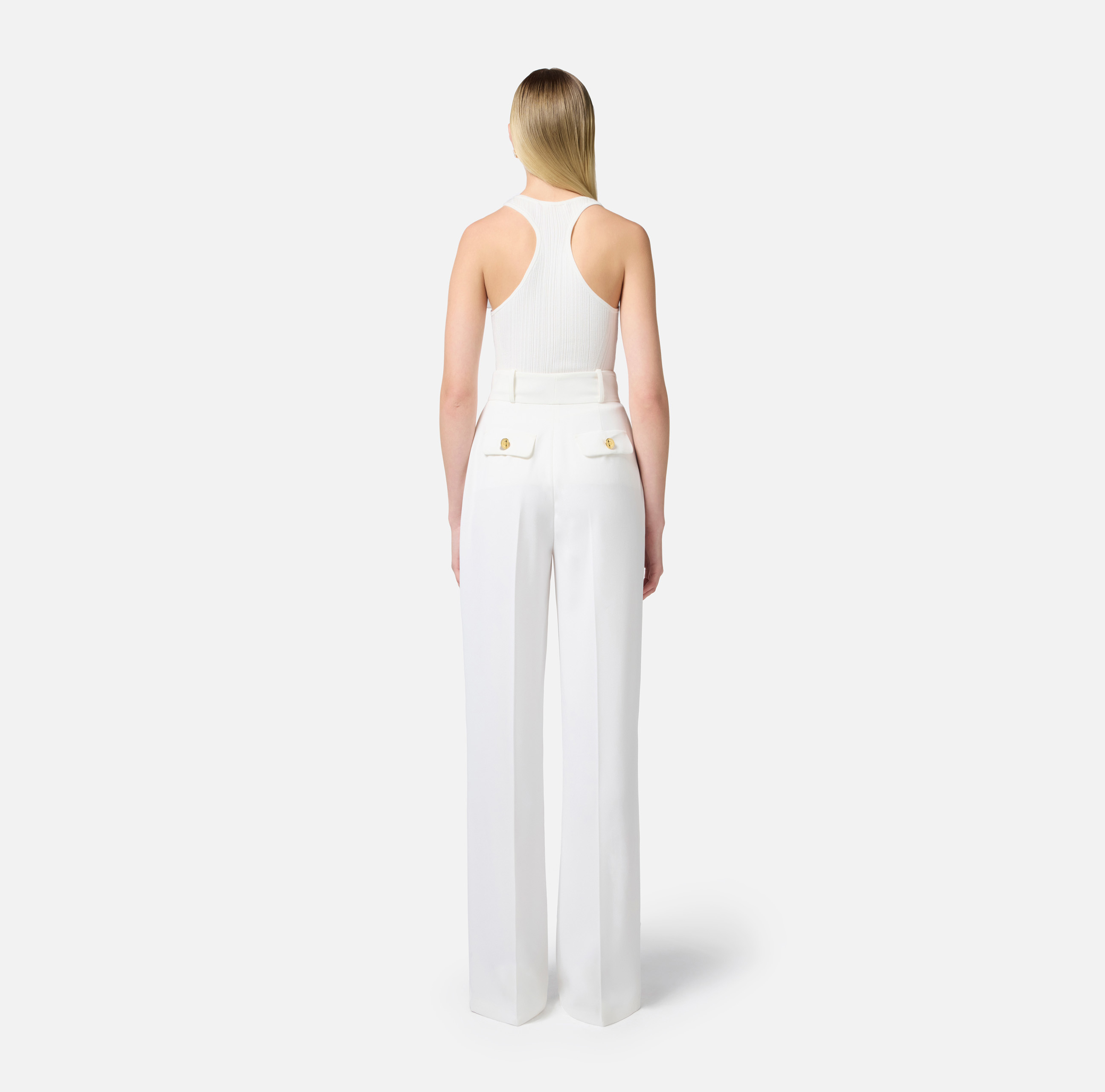 Rib knit tank top with flower | Elisabetta Franchi