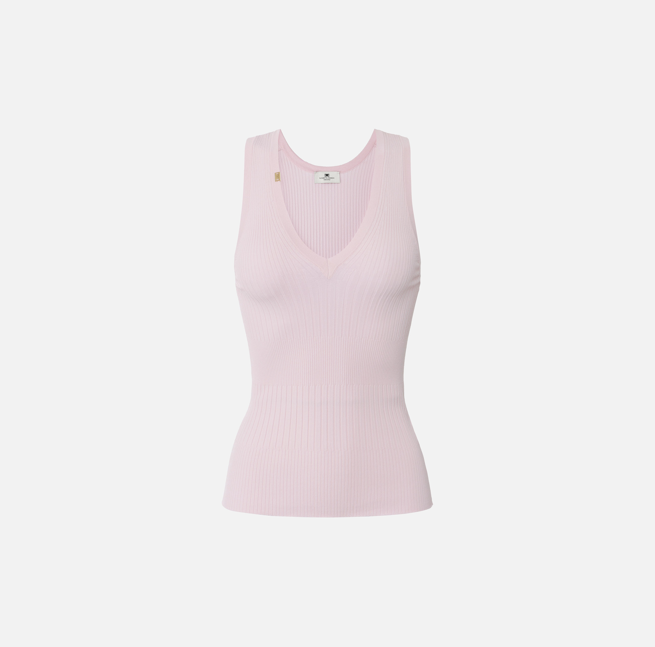 2024春大特価セール！ Rib Franchi Elisabetta | V-neck with top knit トップス