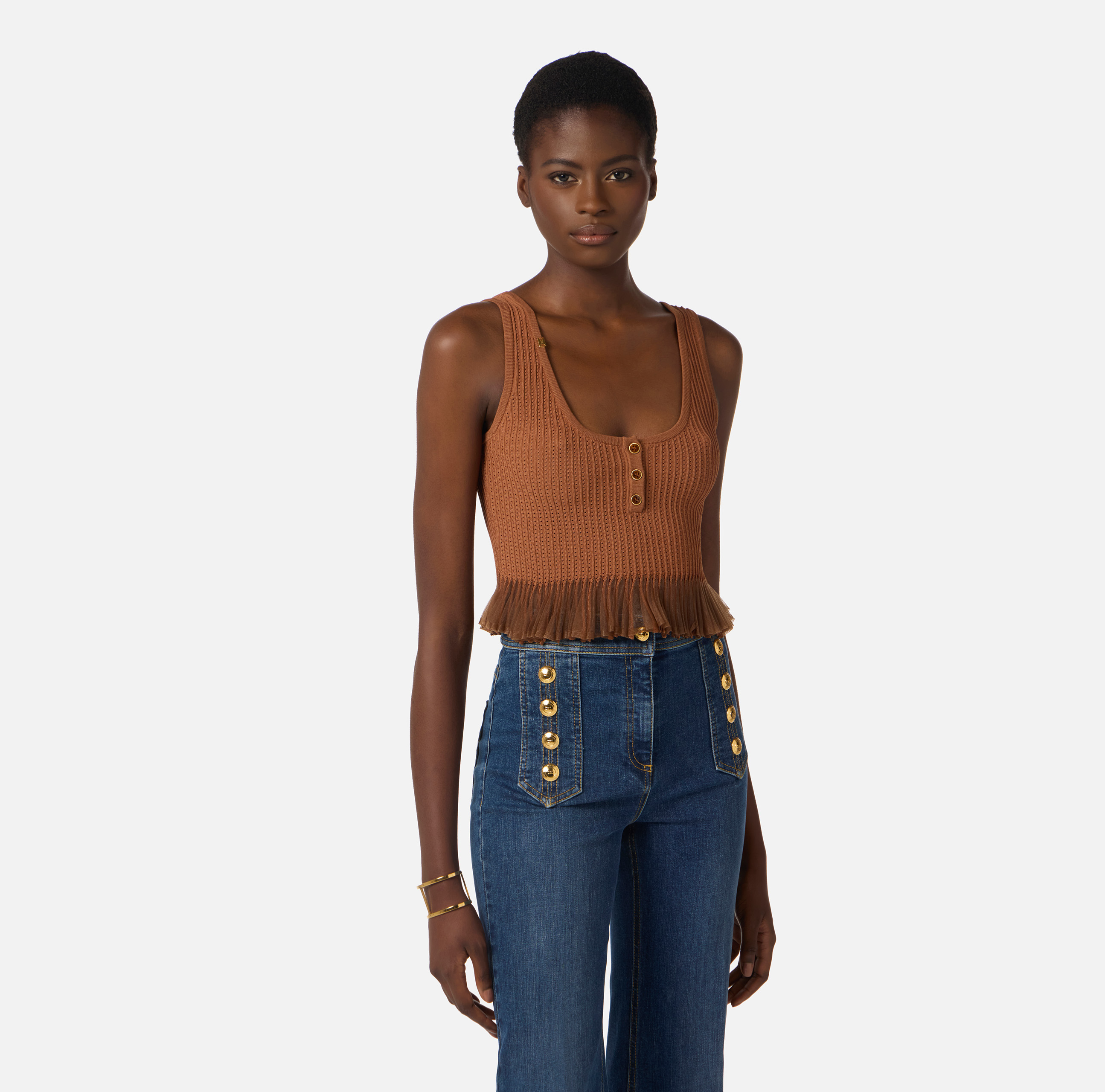 Knit openwork top | Elisabetta Franchi