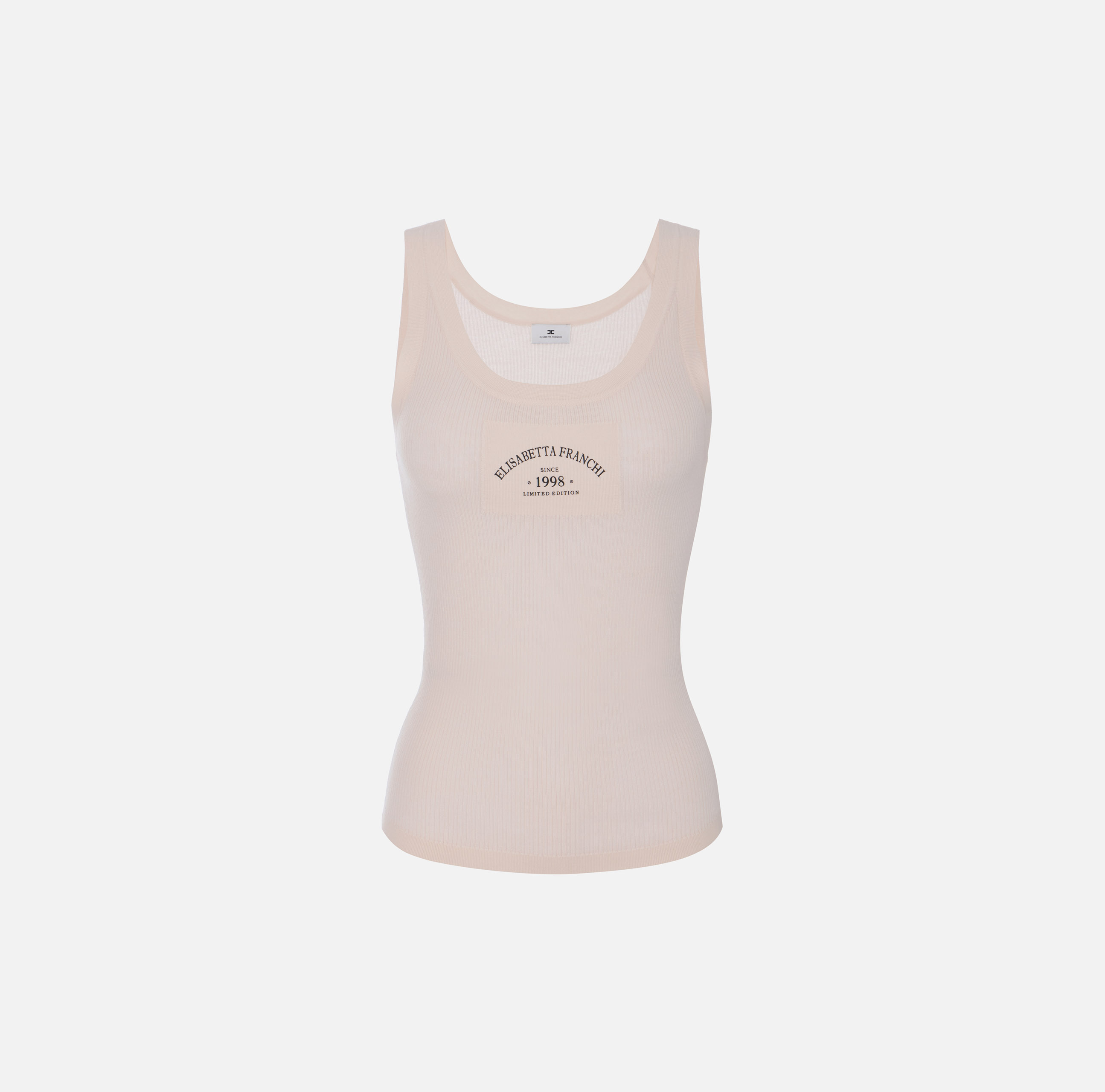 Knit top with logo | Elisabetta Franchi