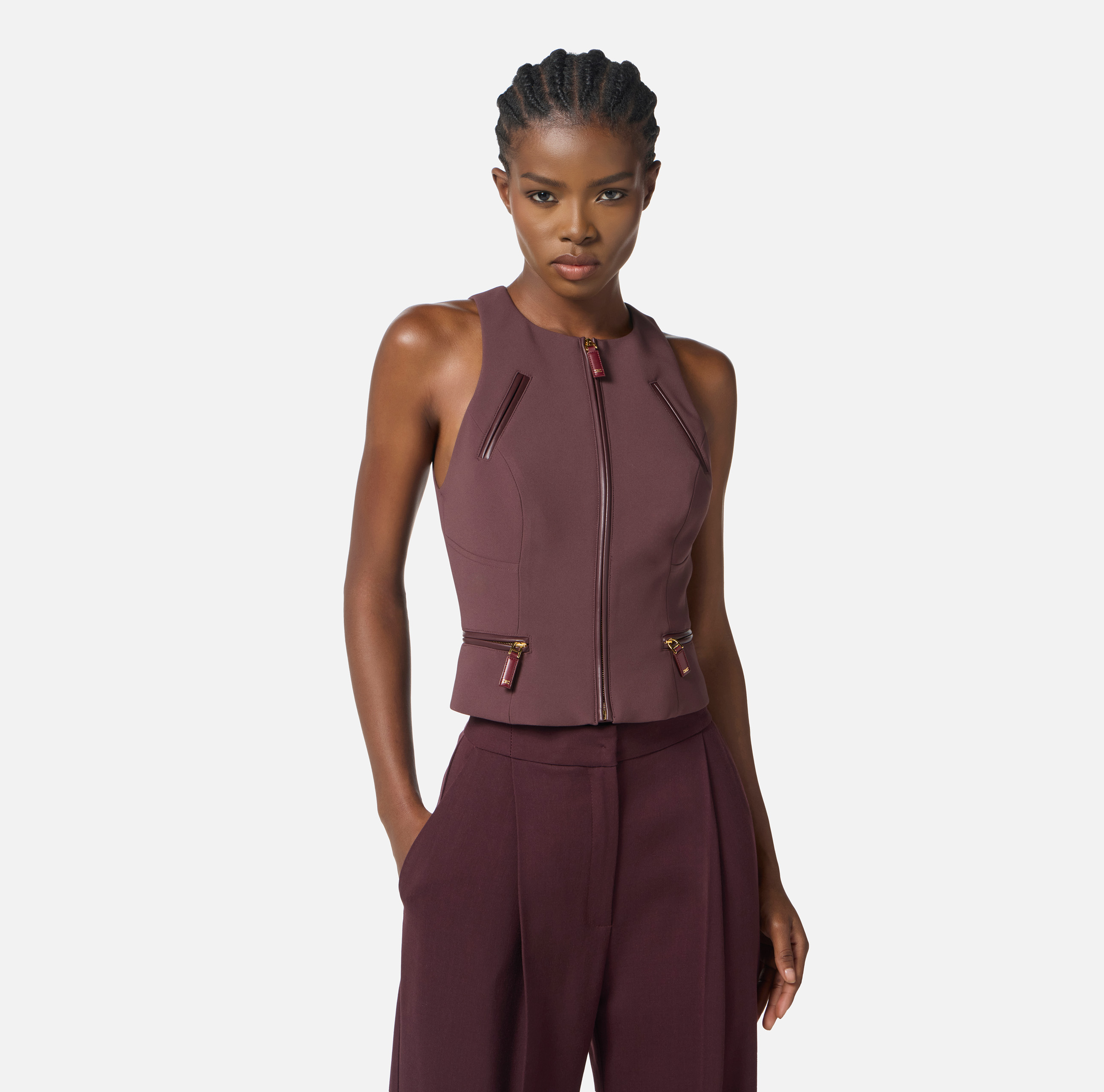 【★完売必至★】ELISABETTA FRANCHI ☆ ストレートトラウザーズ ☆完売必至☆】ELISABETTA FRANCHI ☆ ストレートトラウザーズ