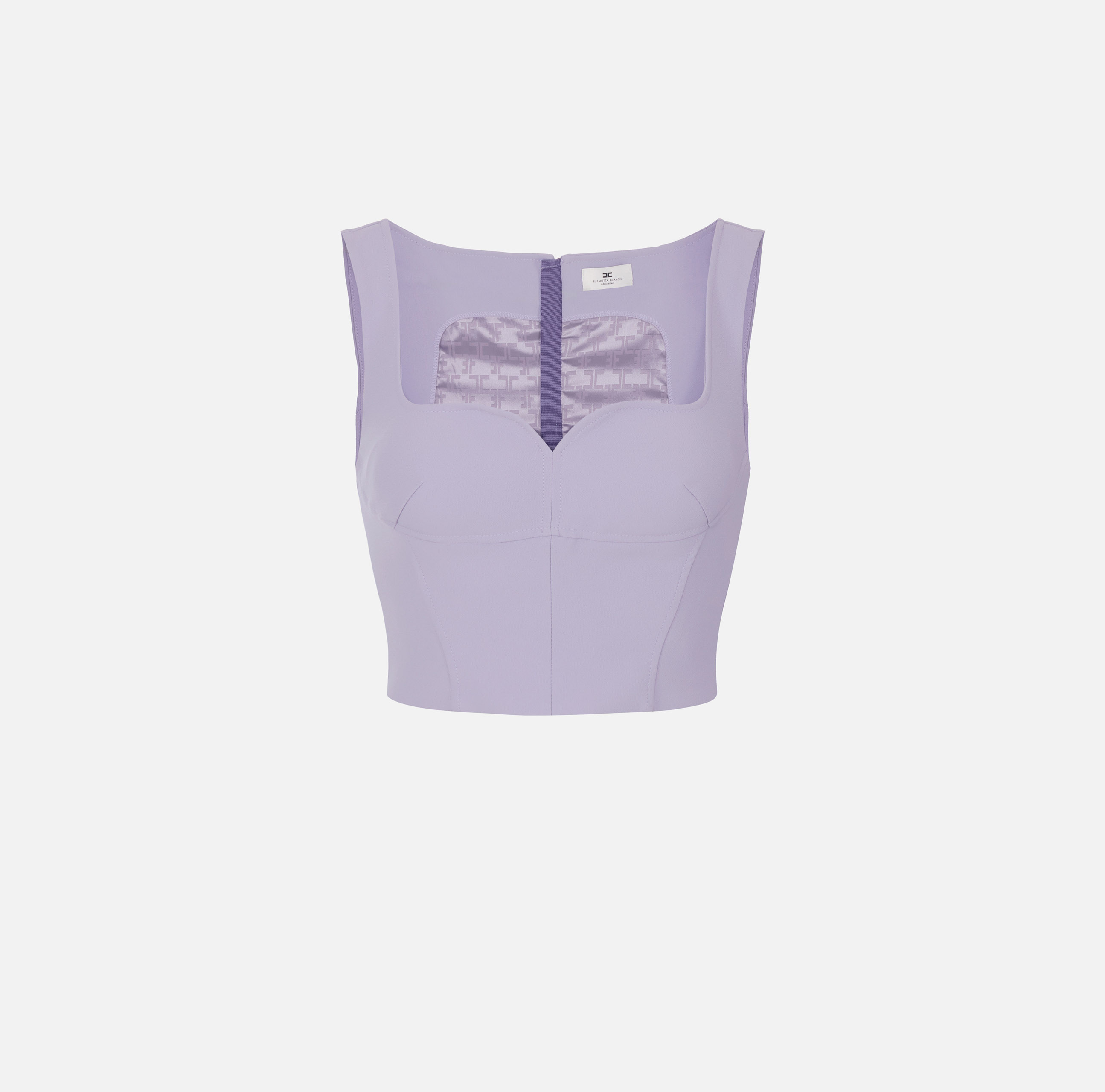 Top in double layer stretch crêpe fabric | Elisabetta Franchi