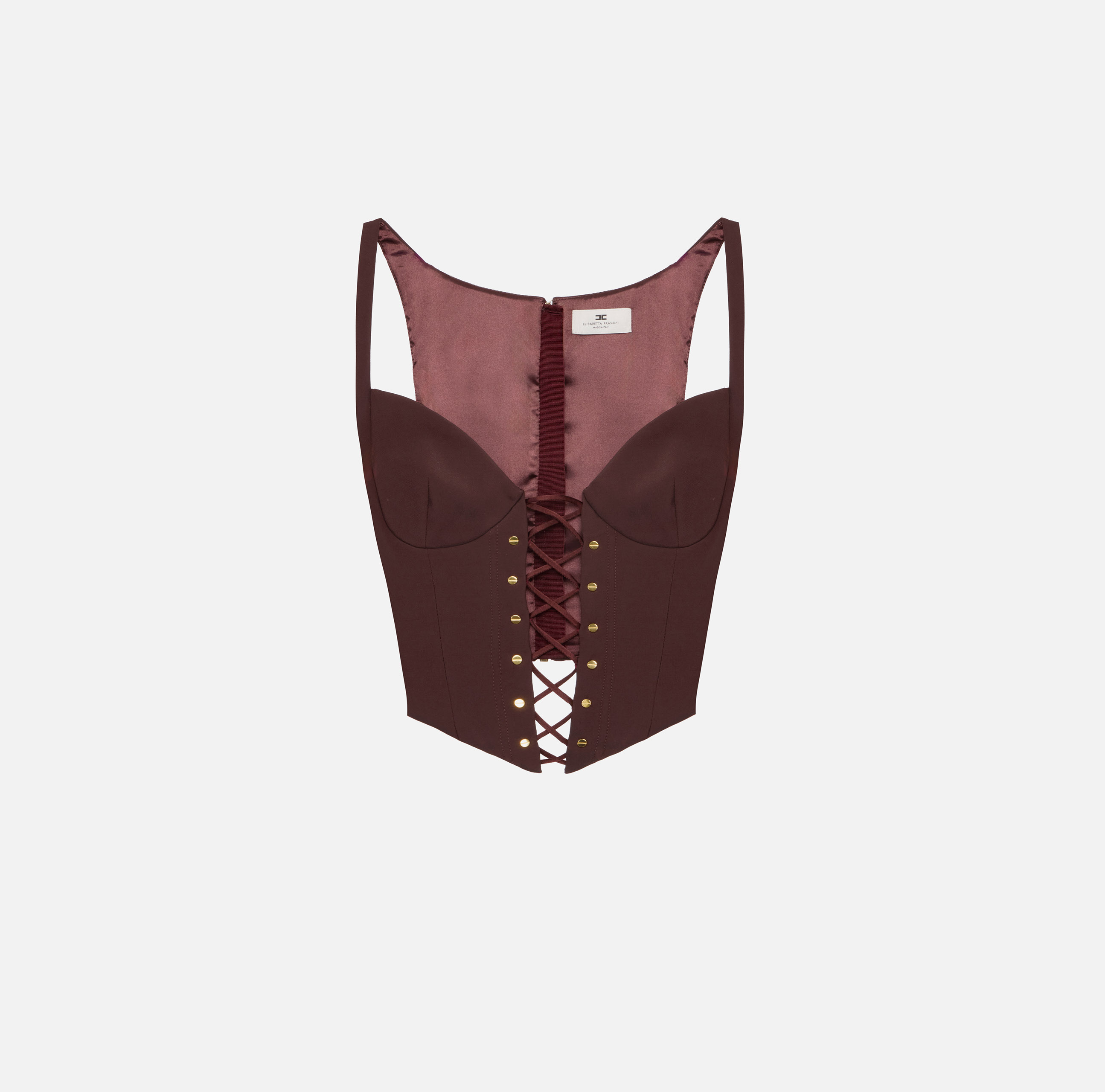 Bustier top in bi-elastic fabric | Elisabetta Franchi