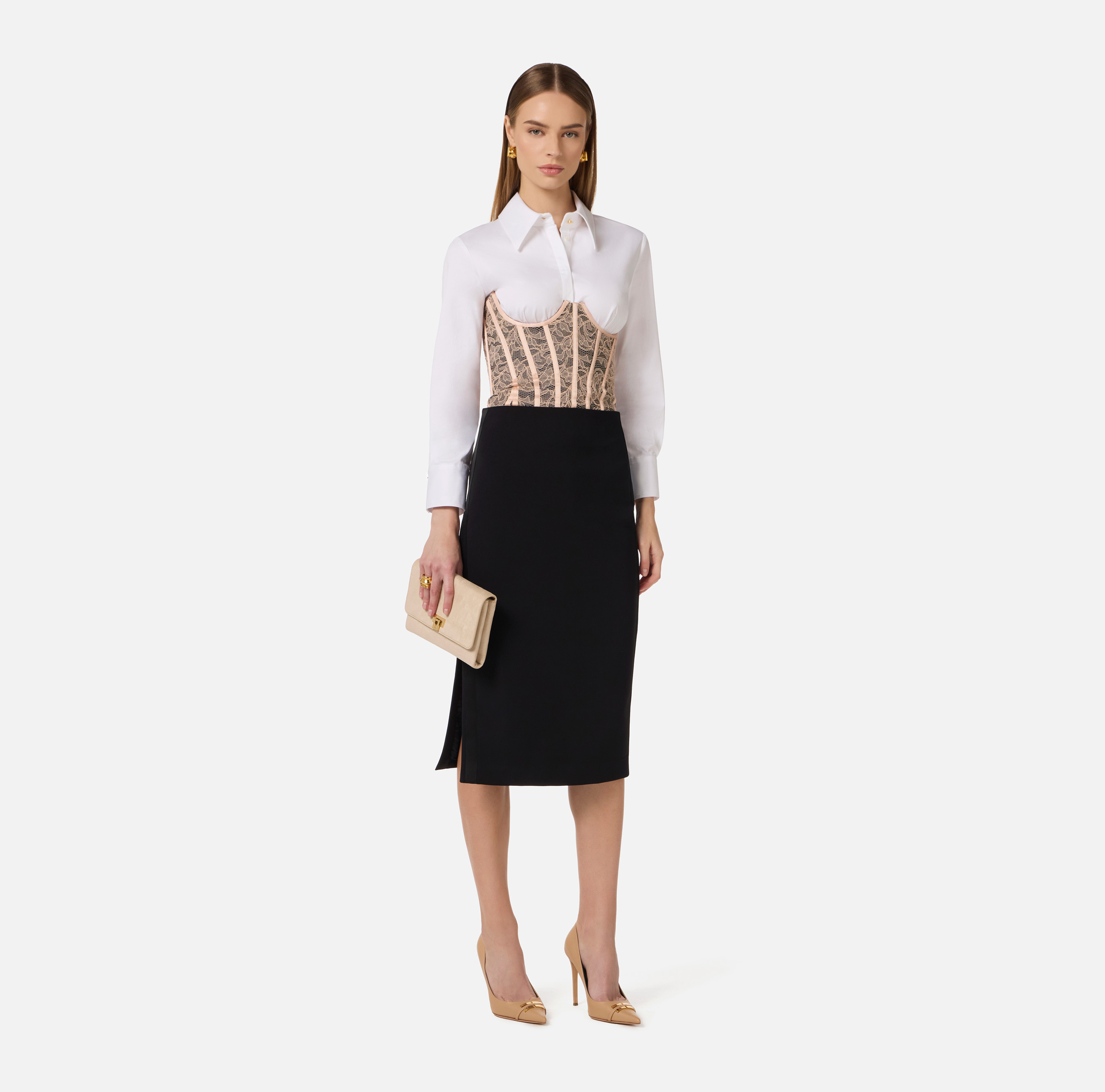 Floral lace bustier top | Elisabetta Franchi