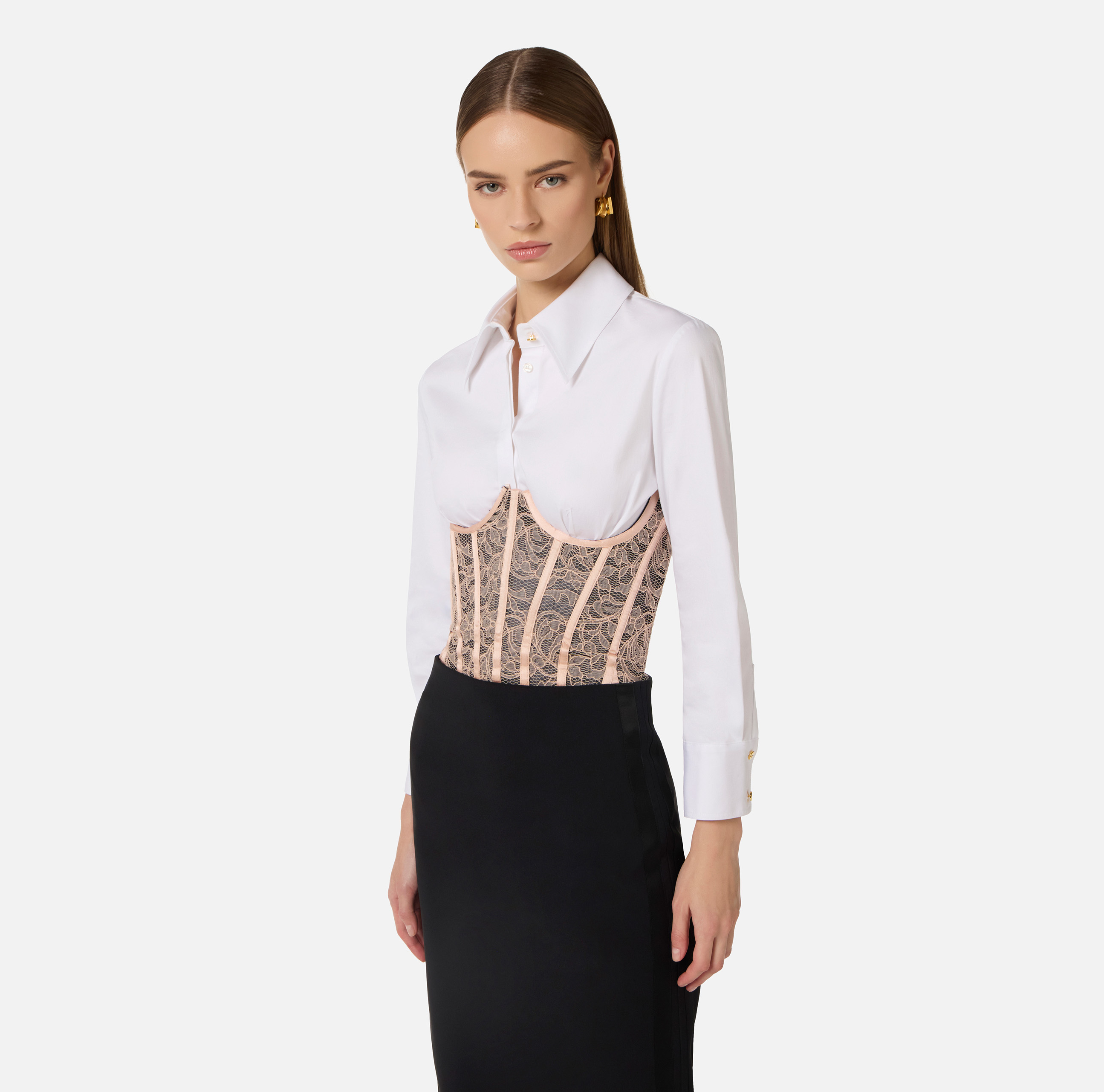 Floral lace bustier top | Elisabetta Franchi