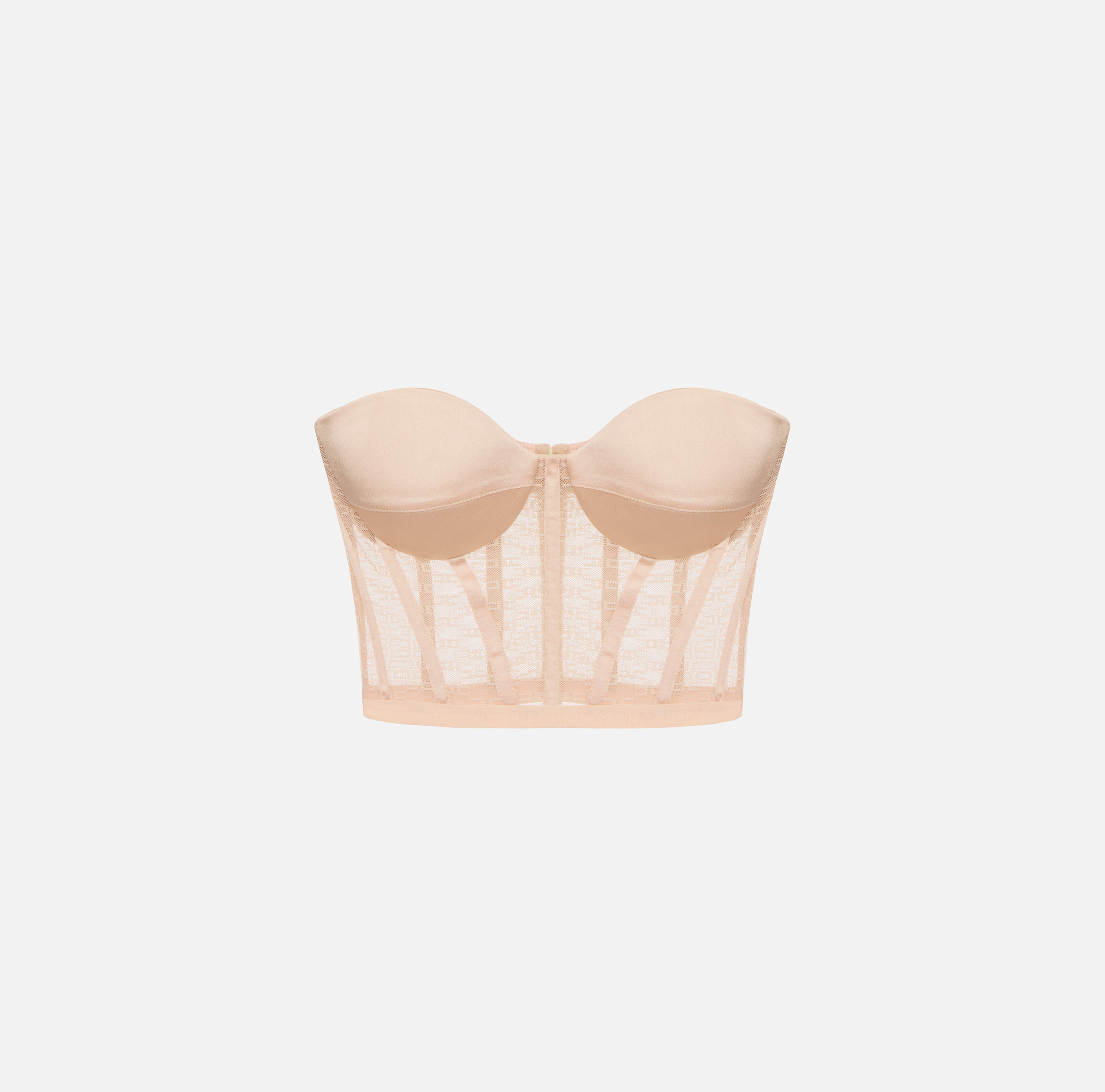 Monogram tulle bustier top | Elisabetta Franchi