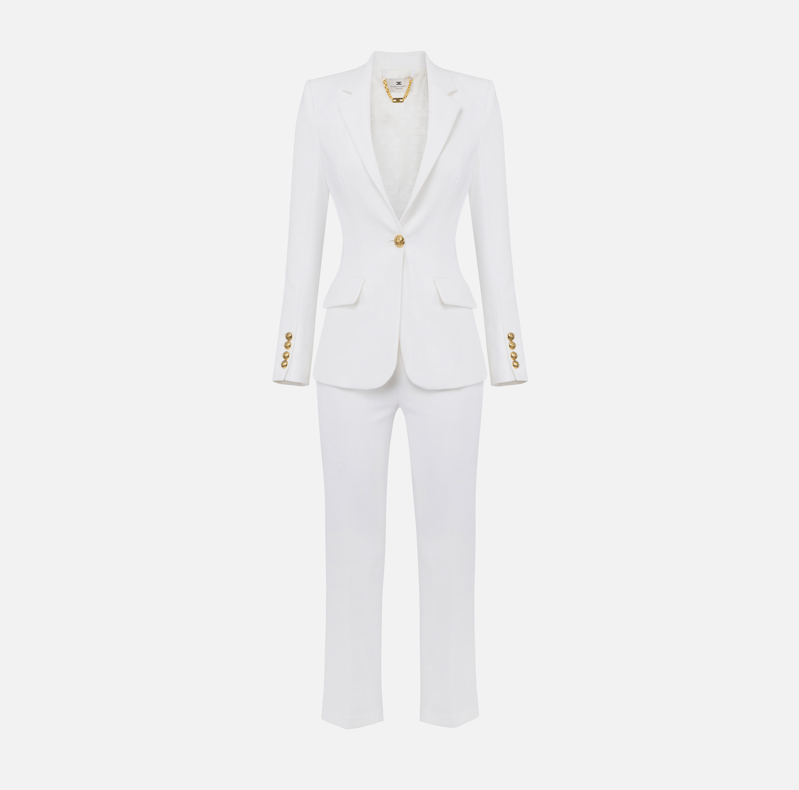 大流行中！ women's Single-breasted suit Elisabetta | fabric crêpe in ワンピース