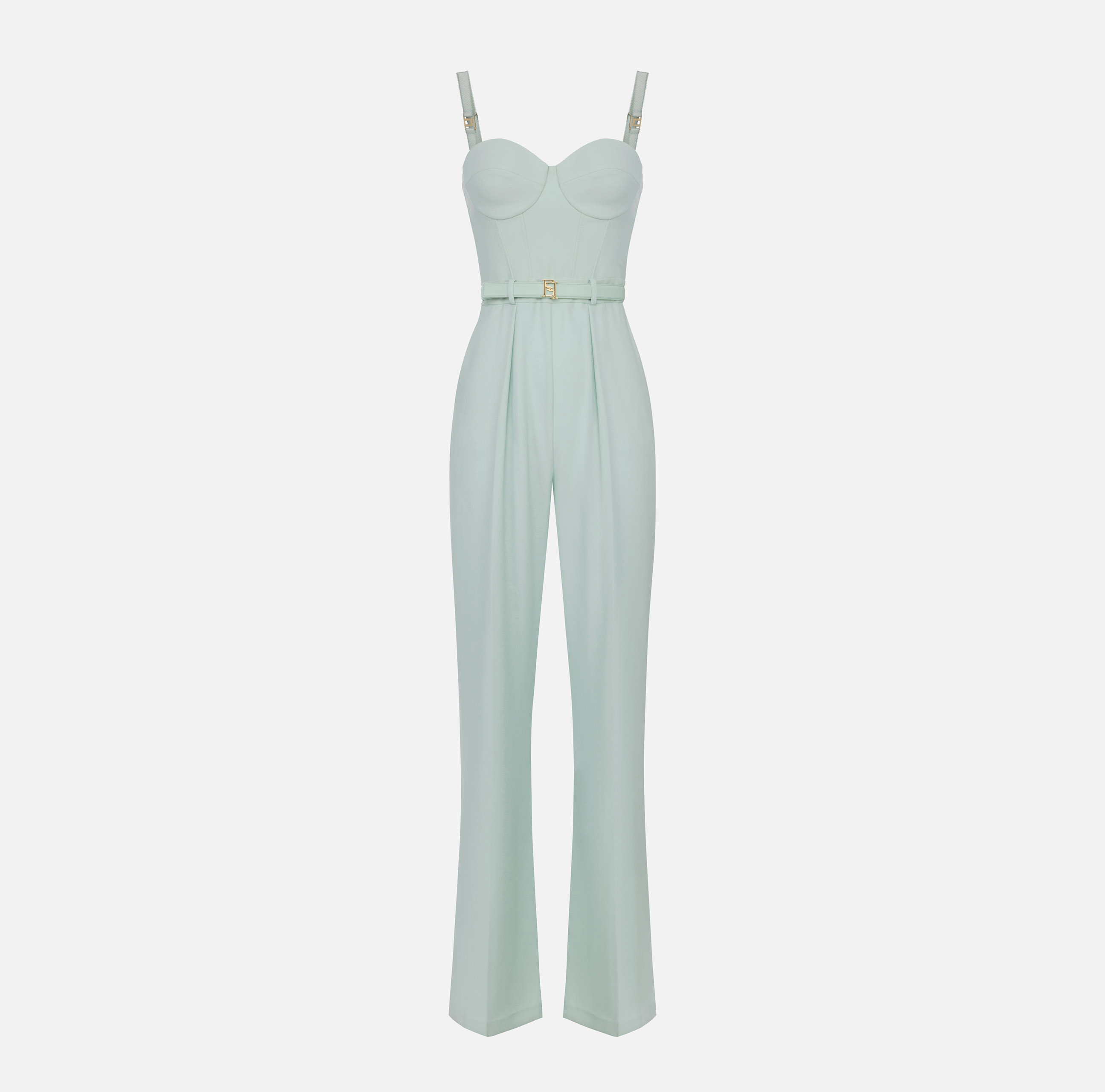 Jumpsuit in crêpe fabric with bustier top | Elisabetta Franchi
