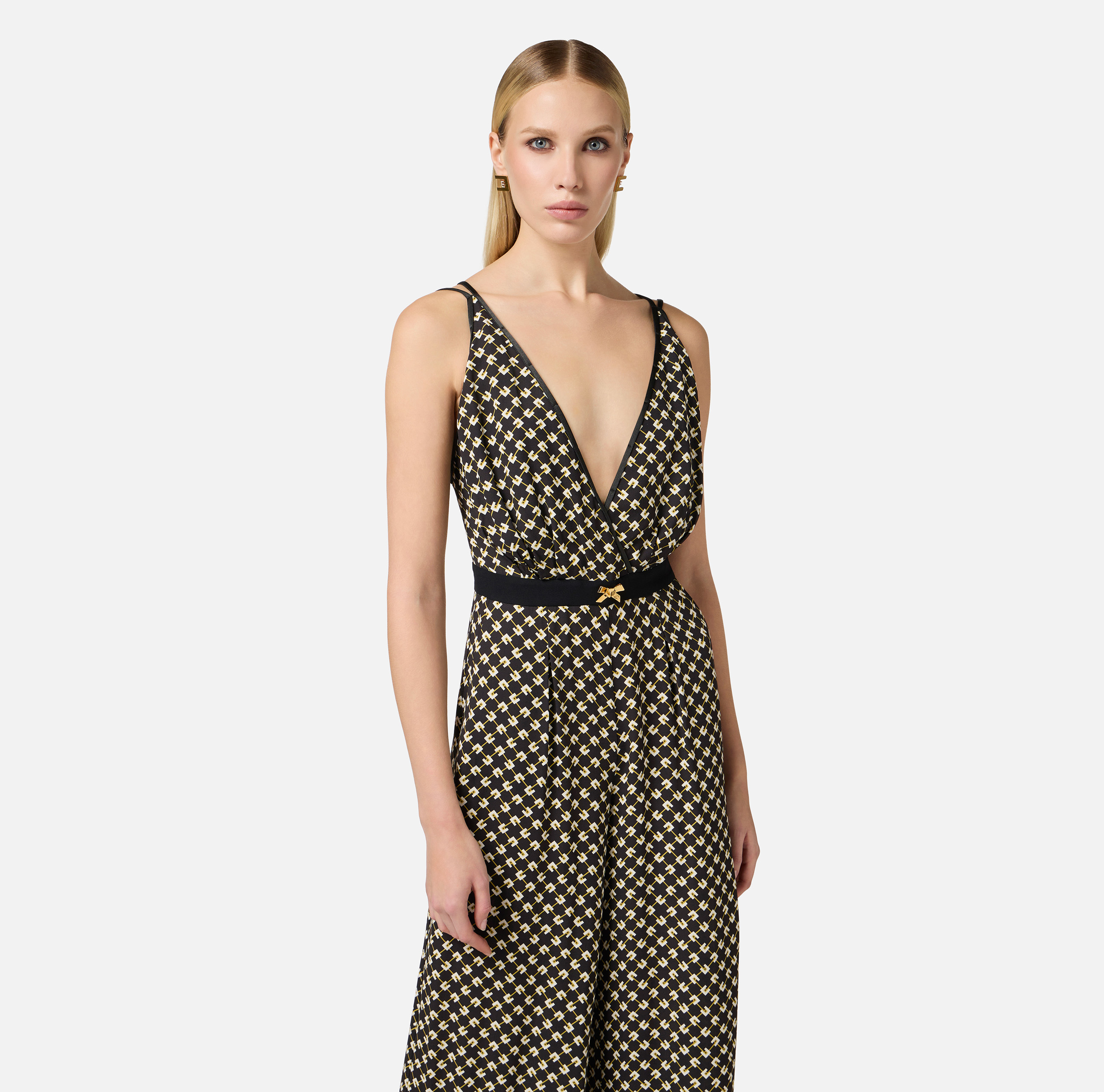 【ELISABETTA FRANCHI】ブラック フラワー ニット ミディドレス ef_still_sp_ss25_60.jpg