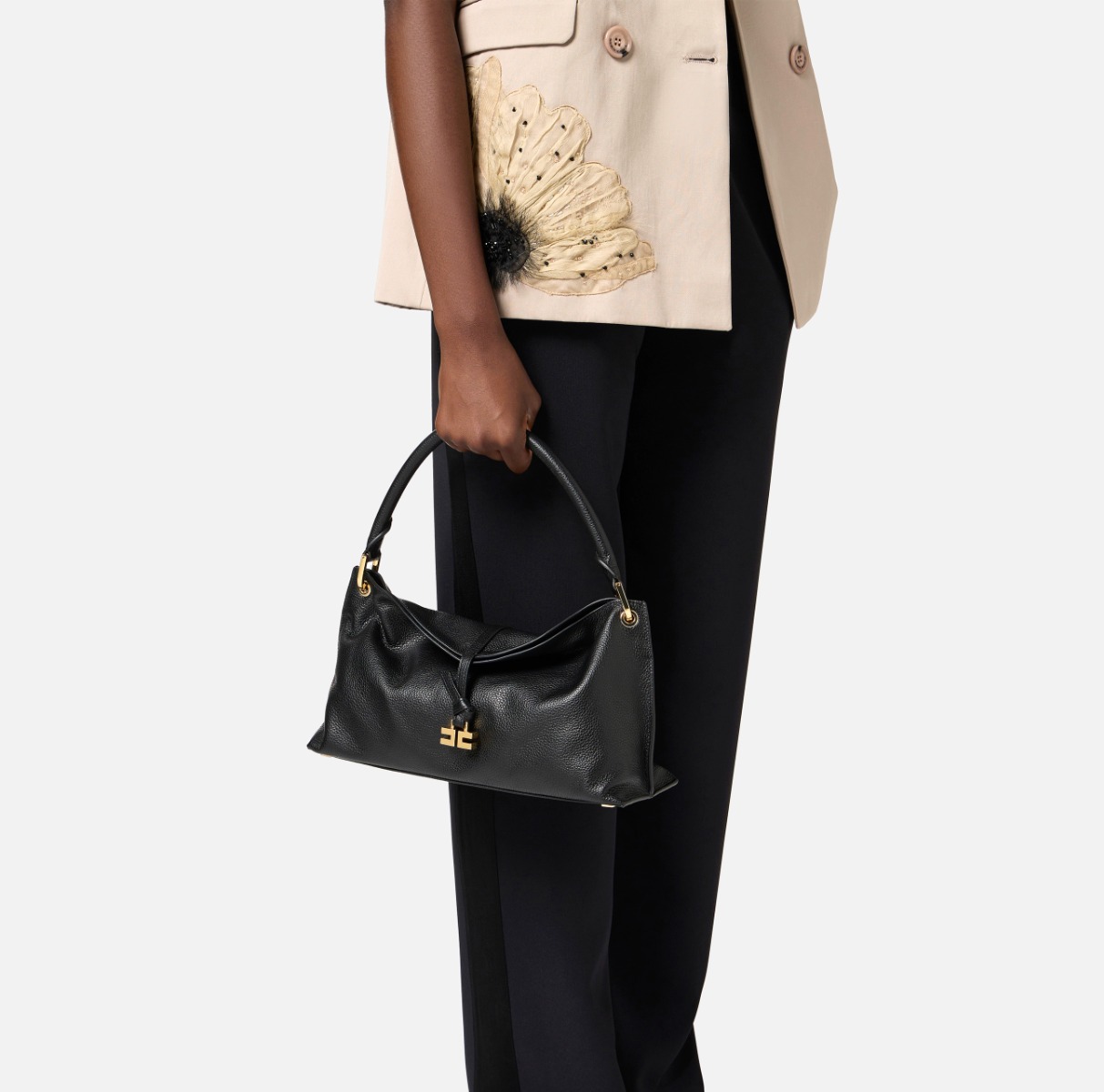 【★完売必至★】ELISABETTA FRANCHI ☆ Boulevard ハンドバッグ Medium Boulevard leather handbag | Elisabetta Franchi