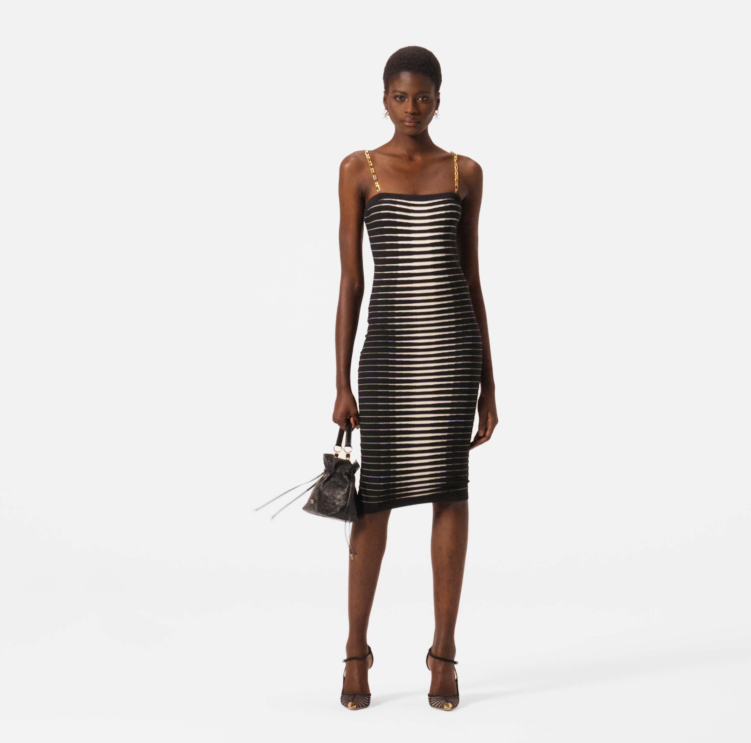 【imperf.】Classic Knit Dress 36 Knit dress with jacquard zebra | Elisabetta Franchi