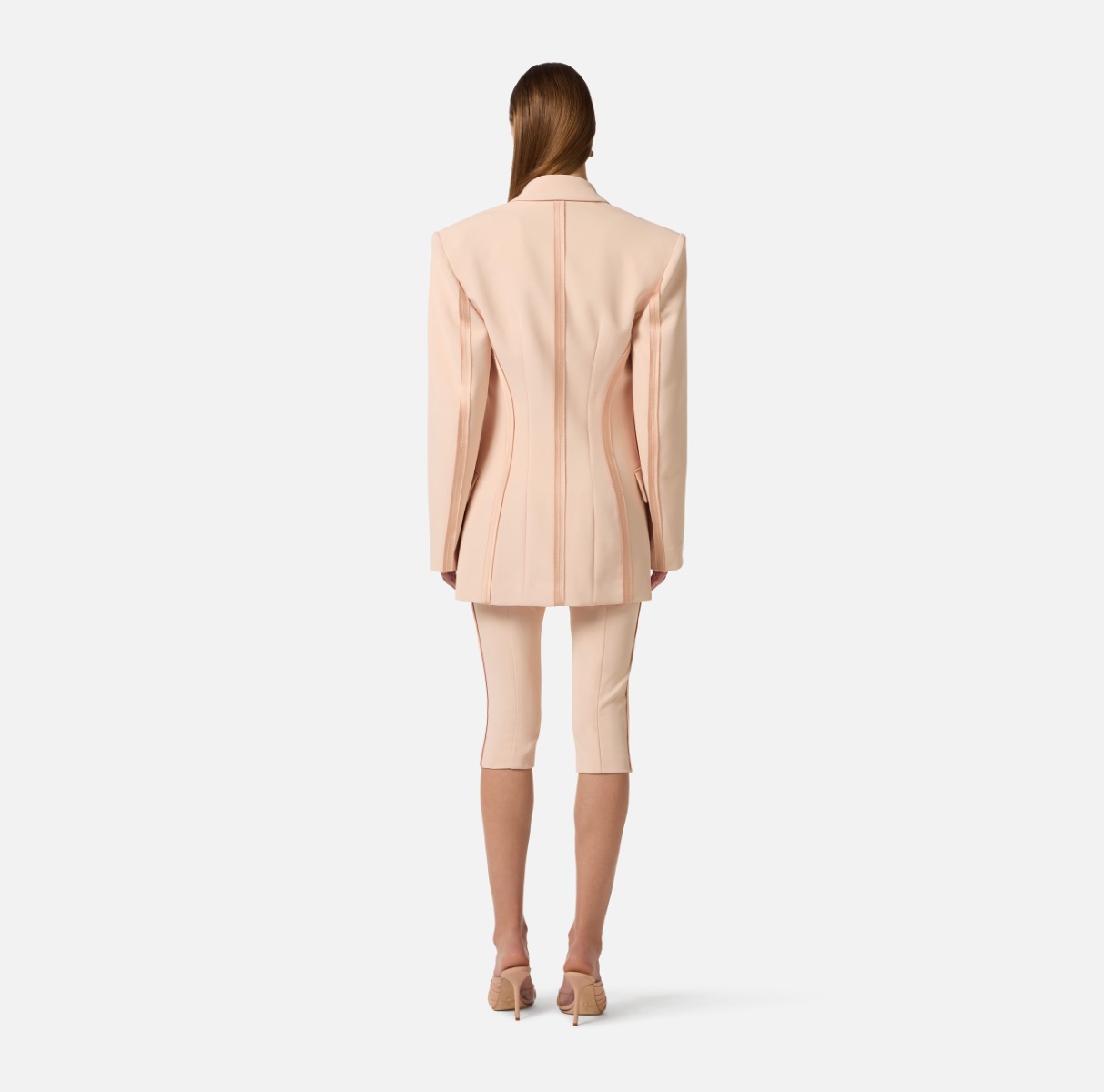 Jacket in lightweight crêpe and satin | Elisabetta Franchi