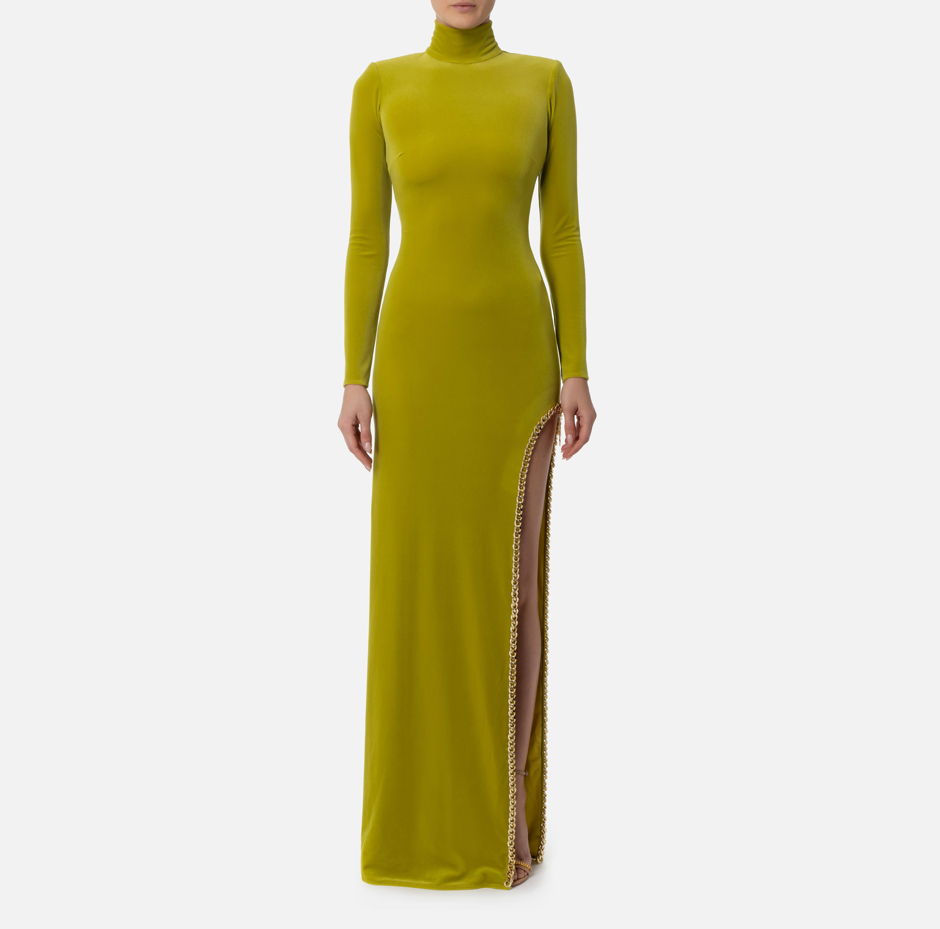 Robe Red Carpet en velours avec chaîne - Elisabetta Franchi