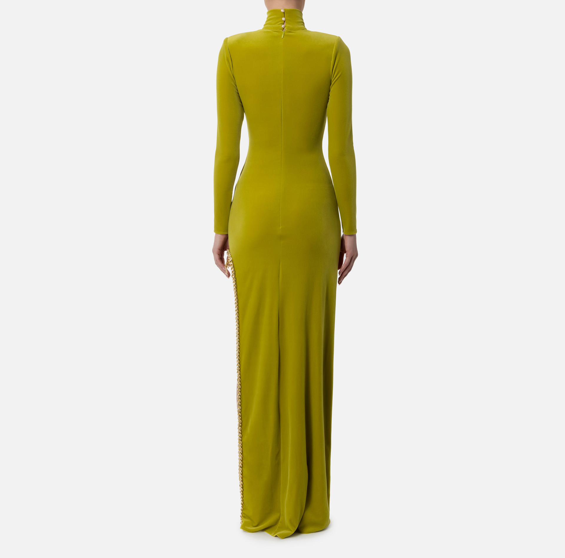 Robe Red Carpet en velours avec chaîne - Elisabetta Franchi