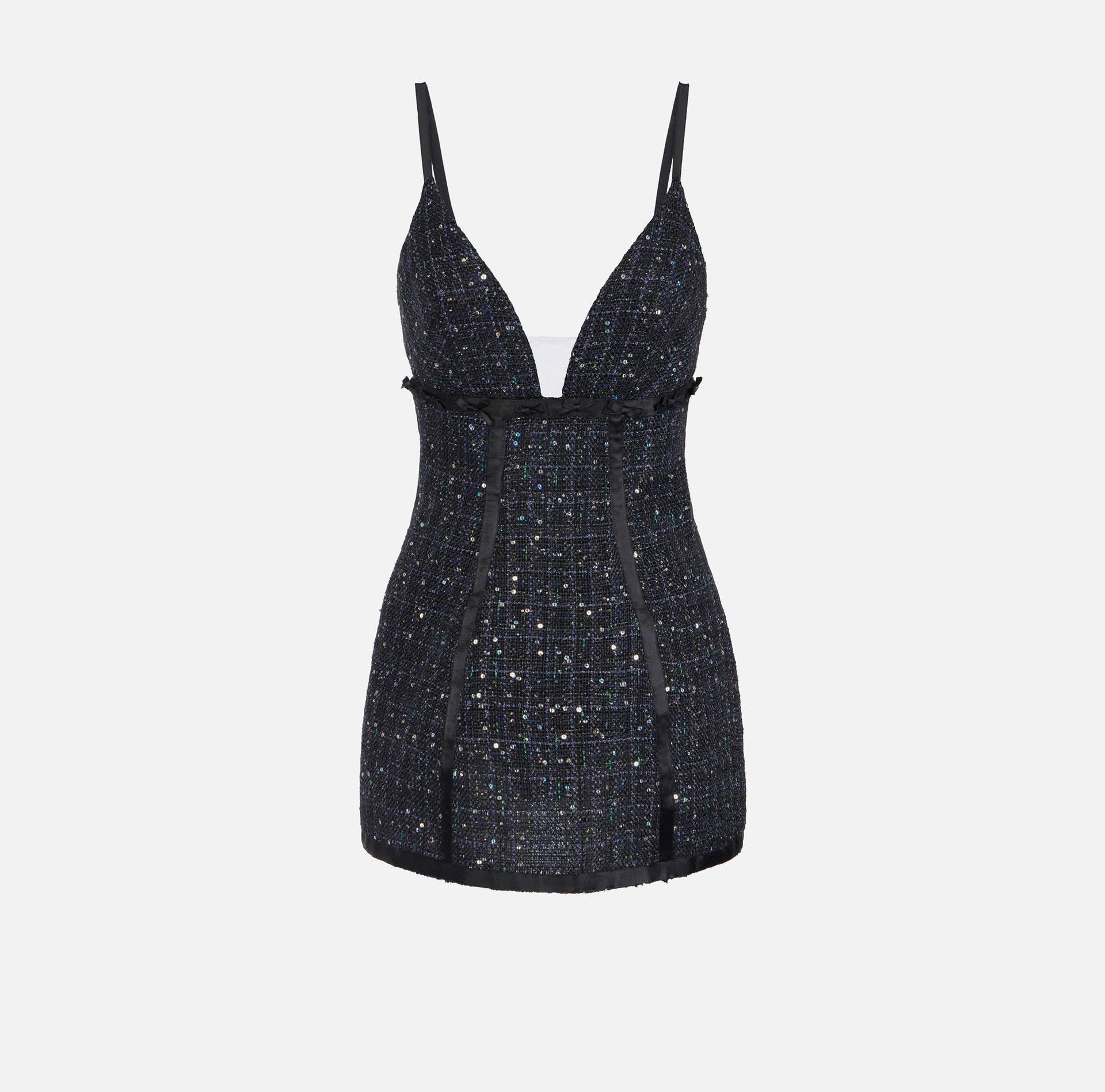 Abito in tweed con paillettes e fiocchi - Elisabetta Franchi