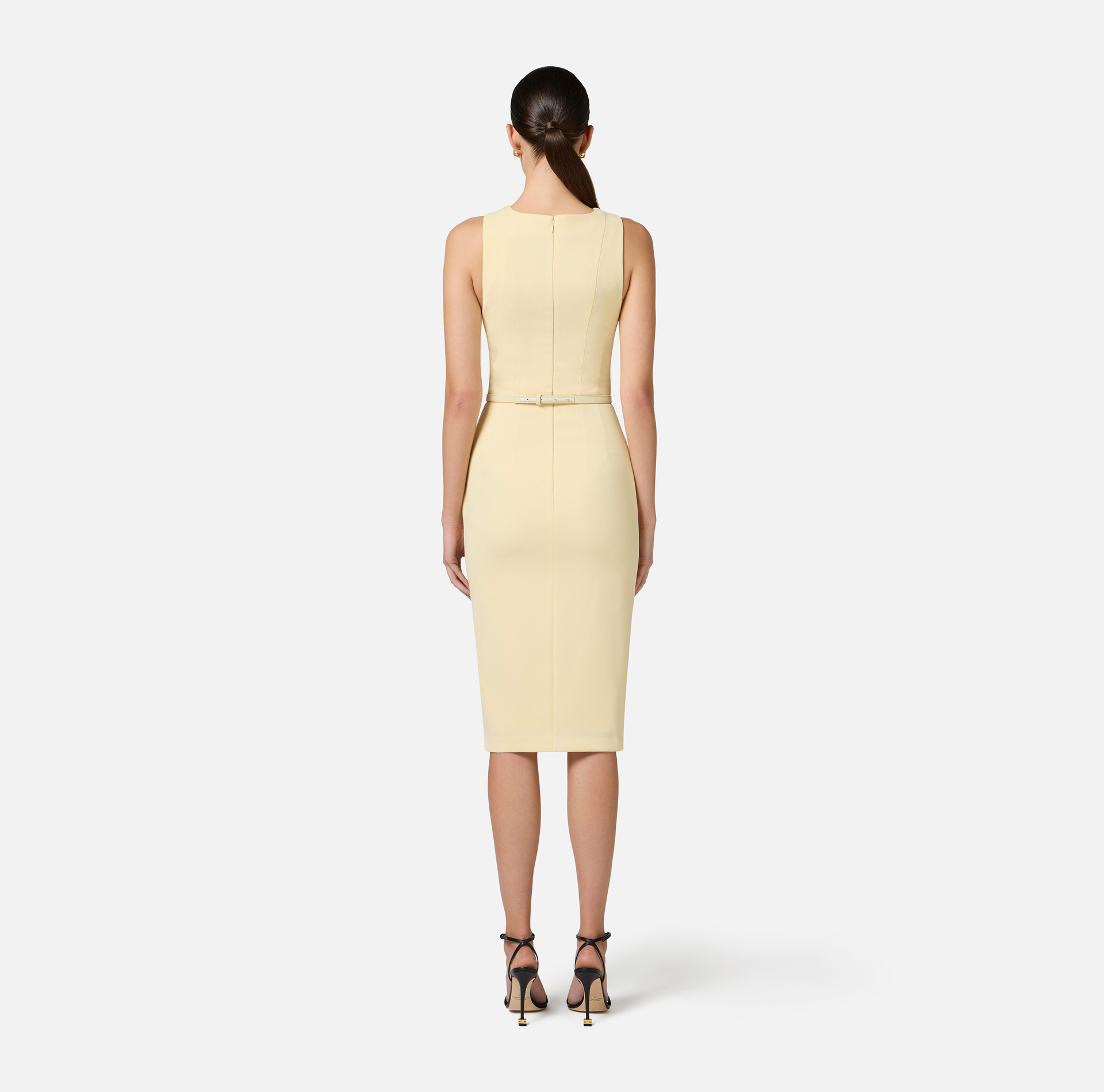Bustierkleid aus Crêpe mit kontrastierenden Ziernähten - Elisabetta Franchi