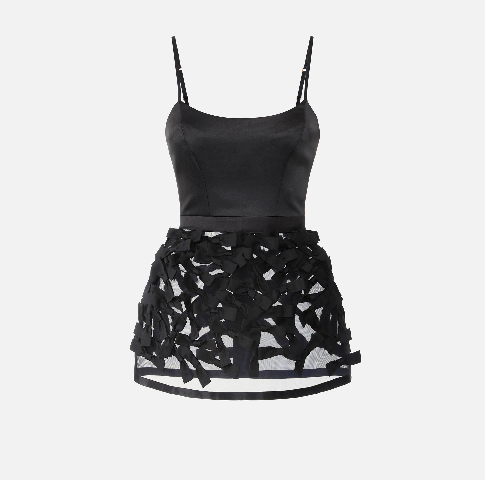 Abito in duchesse con fiocchi in raso - ABBIGLIAMENTO - Elisabetta Franchi
