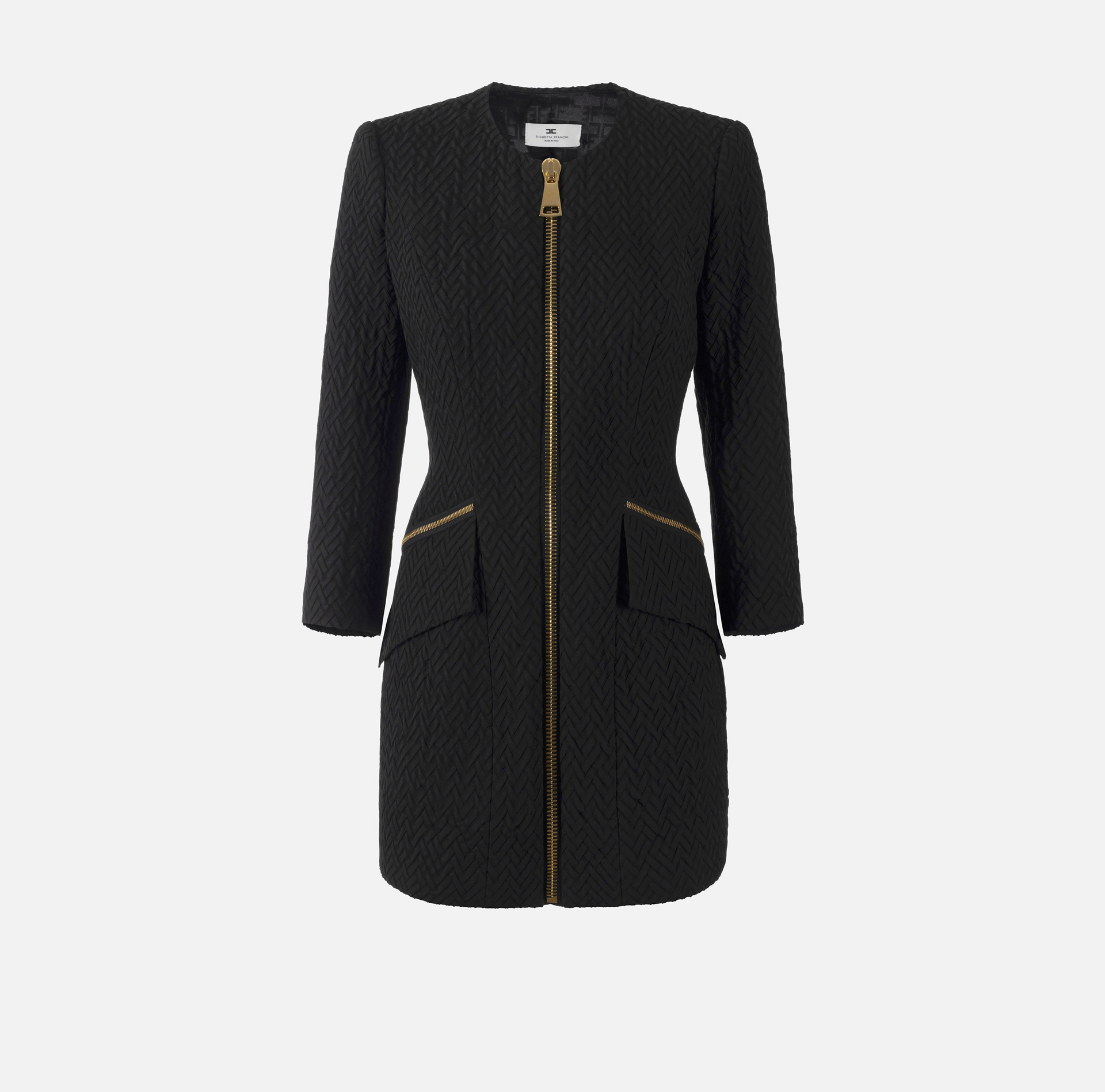 Miniabito in tweed resca con zip - Elisabetta Franchi