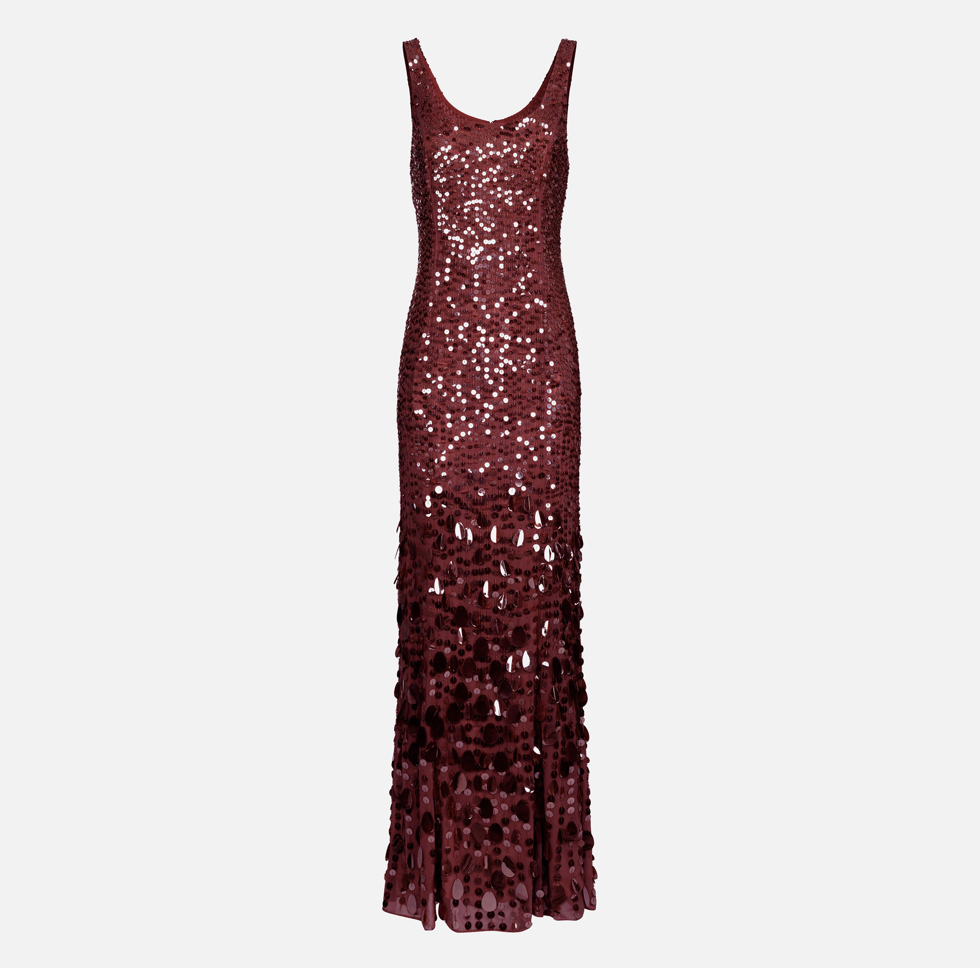 Abito red carpet in georgette ricamata con paillettes - ABBIGLIAMENTO - Elisabetta Franchi