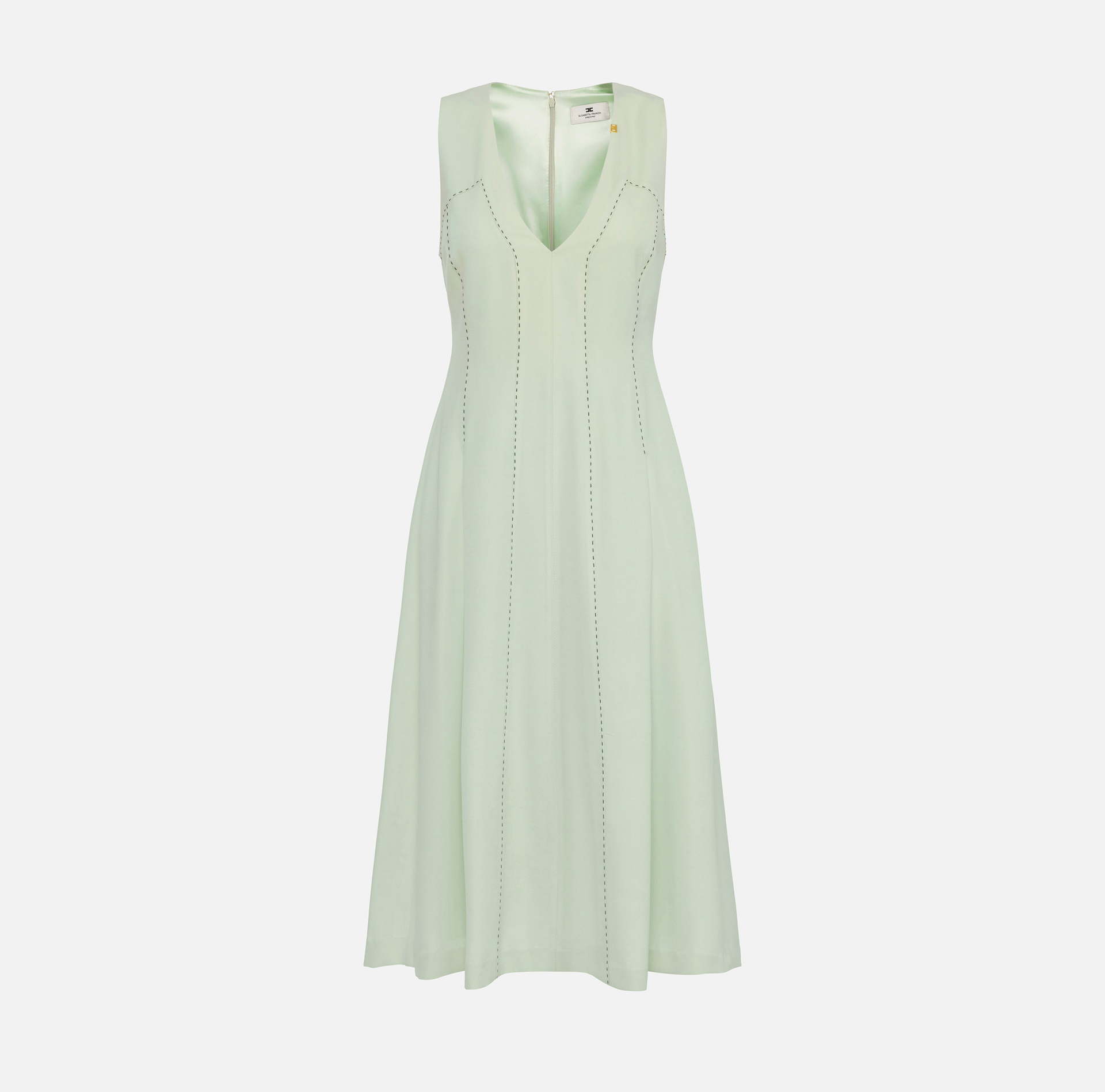 Cool wool dress with contrasting topstitching - ABBIGLIAMENTO - Elisabetta Franchi