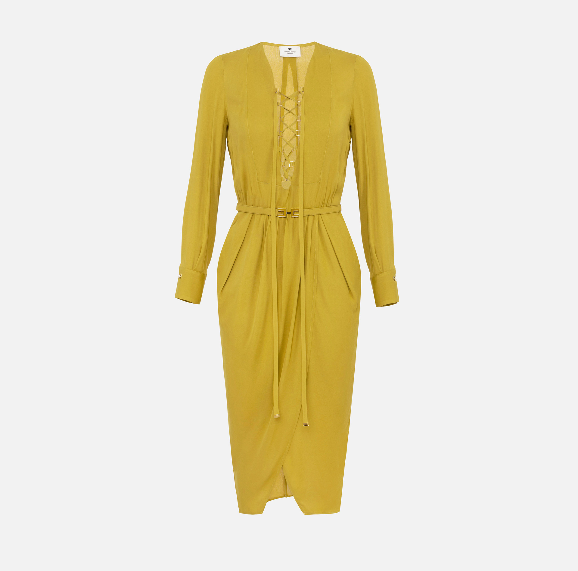 ELENI DRAPE MiDI DRESS - FUSCIA PINK