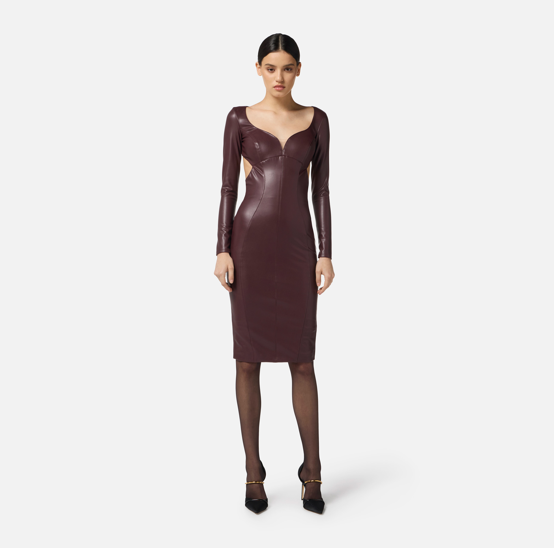 Dress with cut-outs and jewel clasps - Elisabetta Franchi