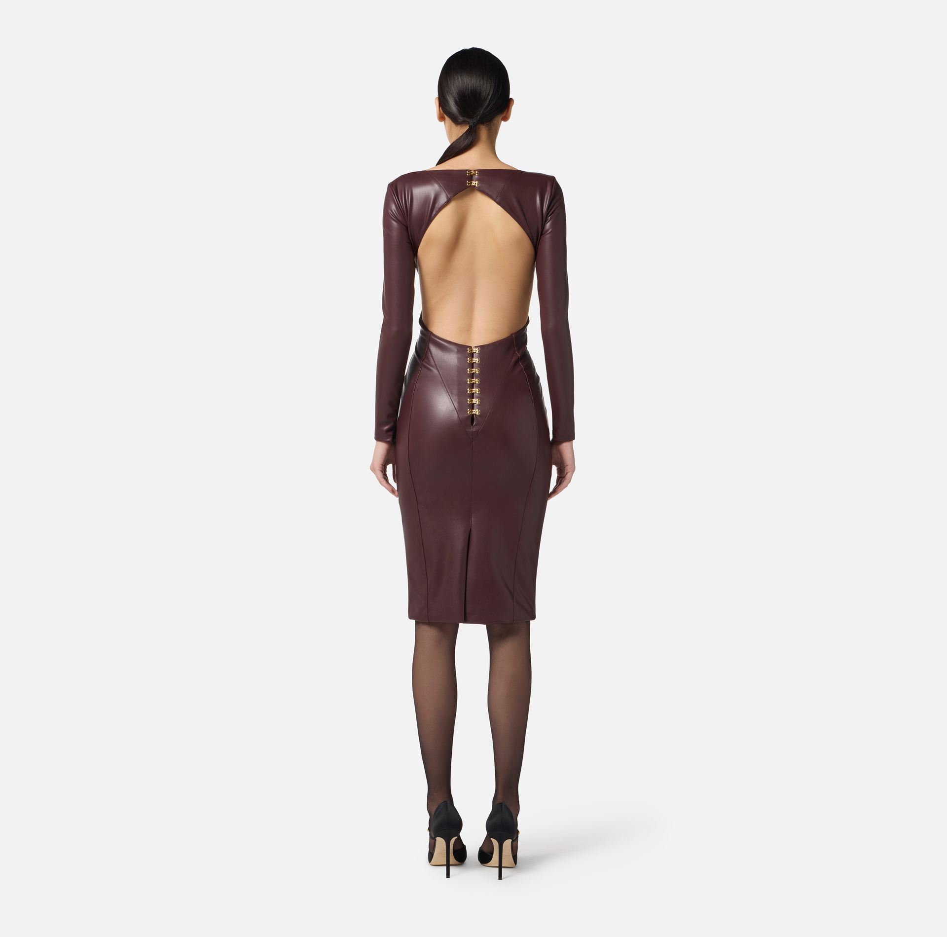 Dress with cut-outs and jewel clasps - Elisabetta Franchi