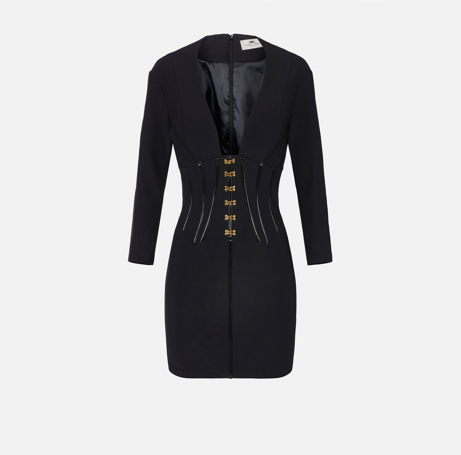 Vestido de neopreno con detalles tipo corsé - Elisabetta Franchi