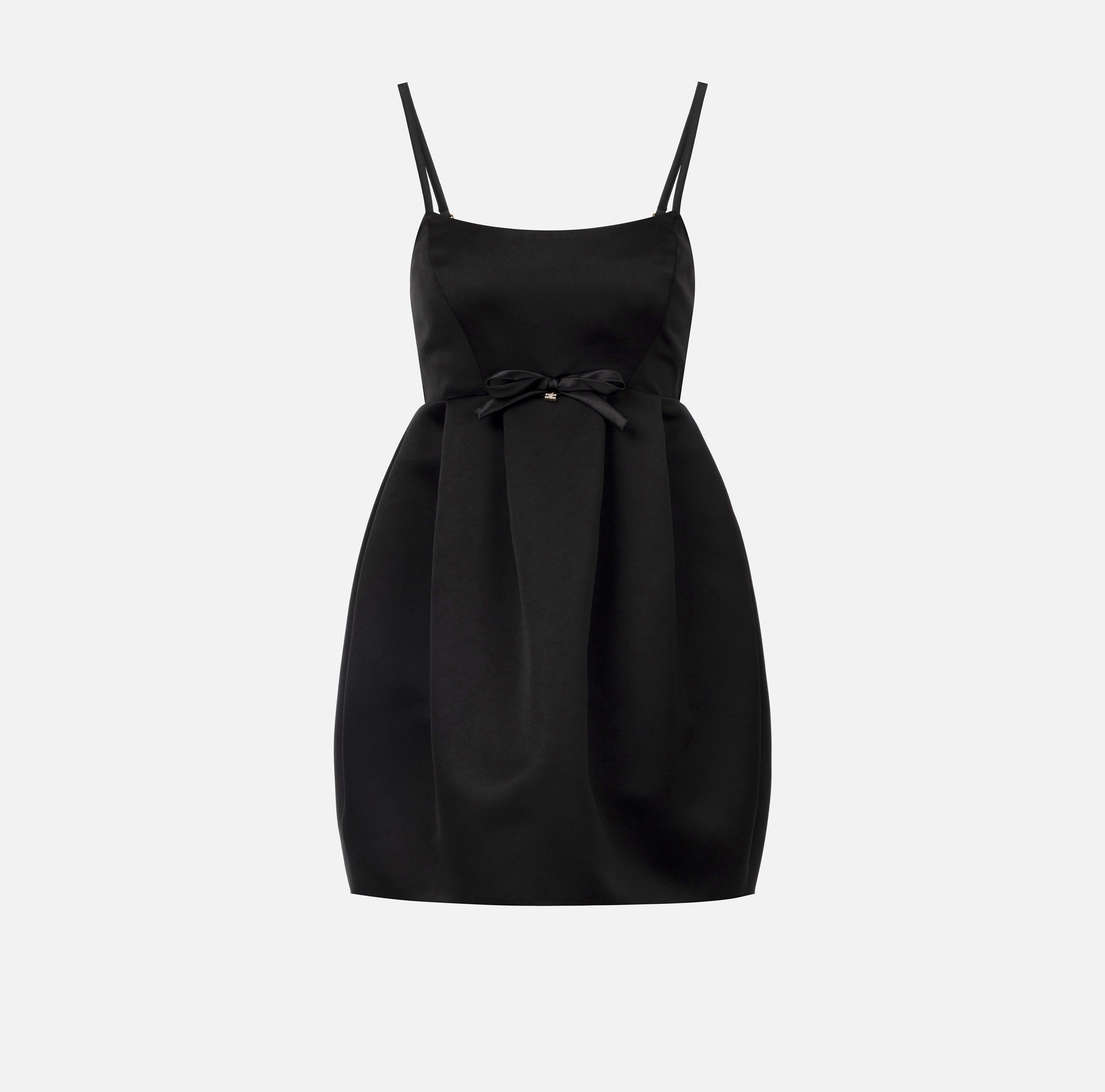 Dress in duchess satin with bow - Elisabetta Franchi
