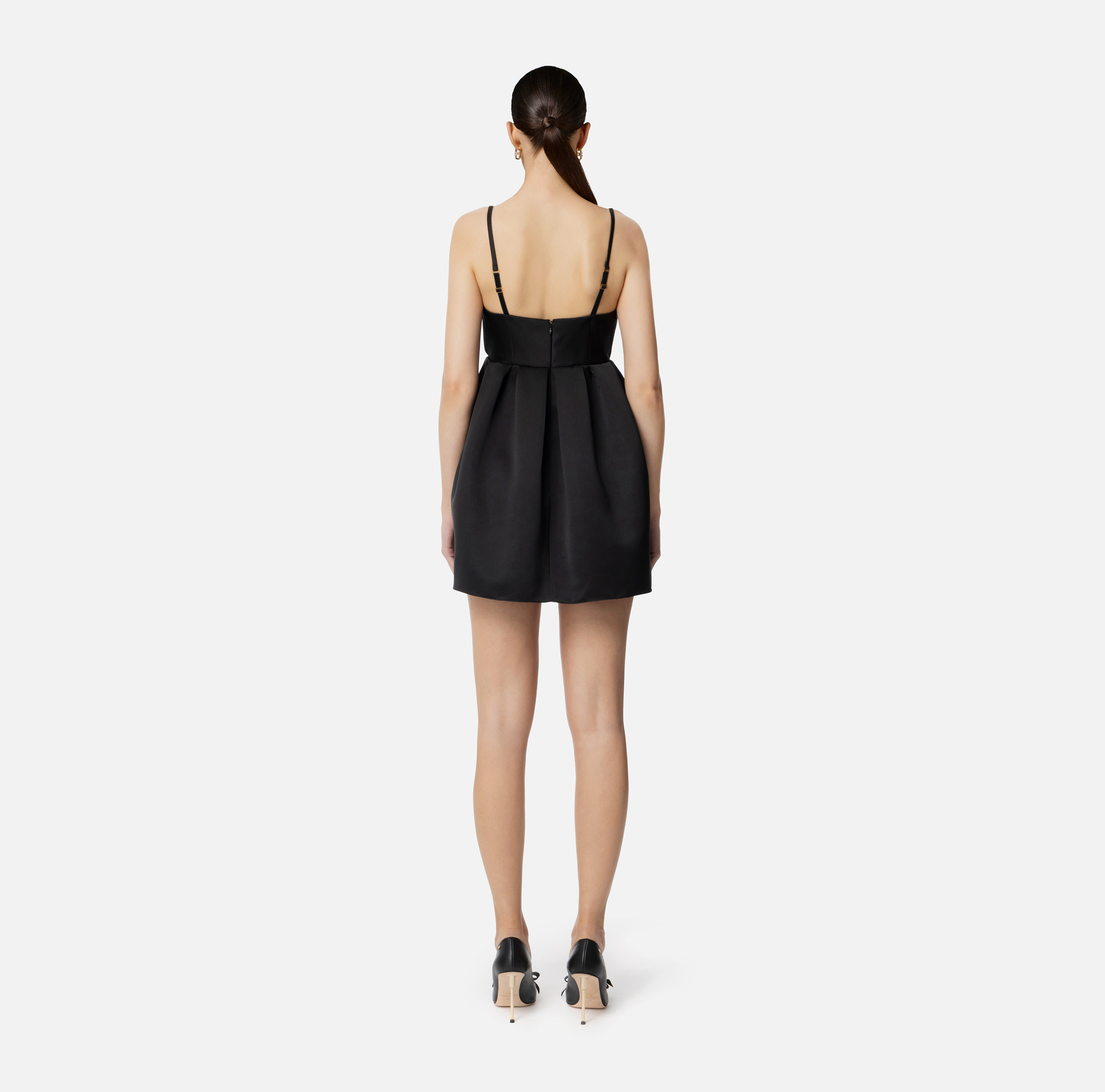 Dress in duchess satin with bow - Elisabetta Franchi