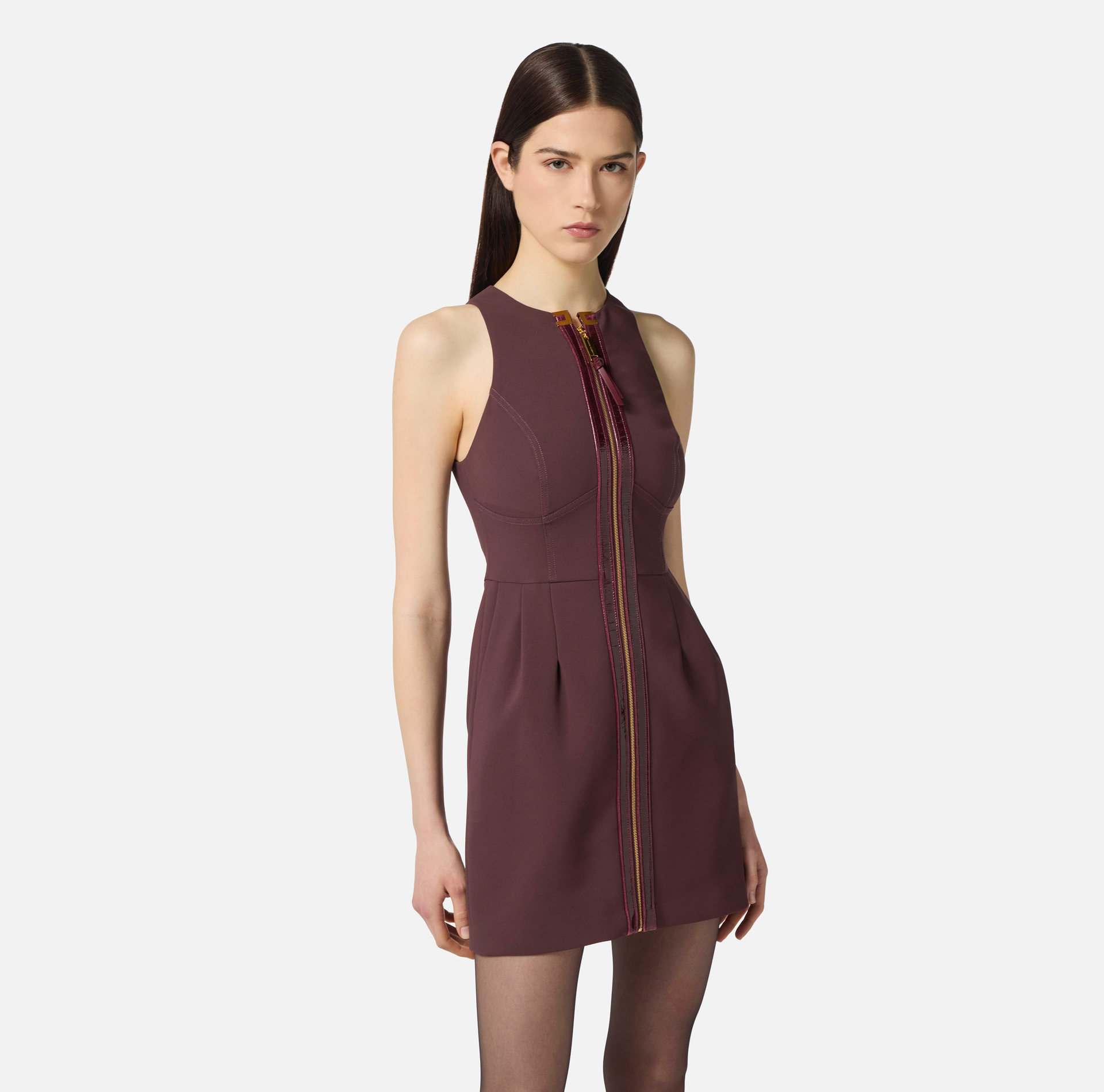 Robe en double crêpe avec détails craquelés - Elisabetta Franchi