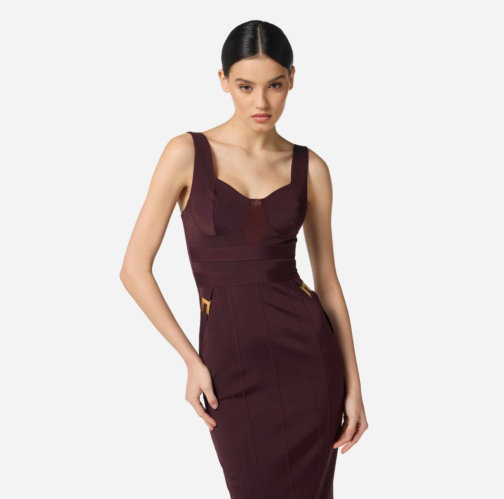 Abito bustier in tessuto bielastico - Elisabetta Franchi