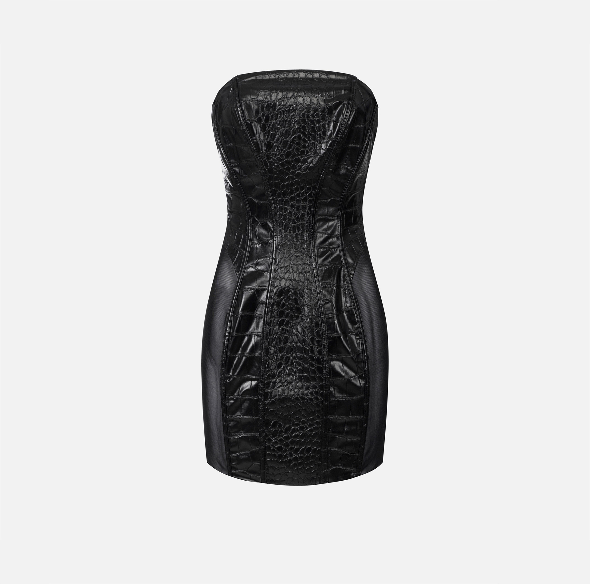 Crocodile print textured dress - Elisabetta Franchi