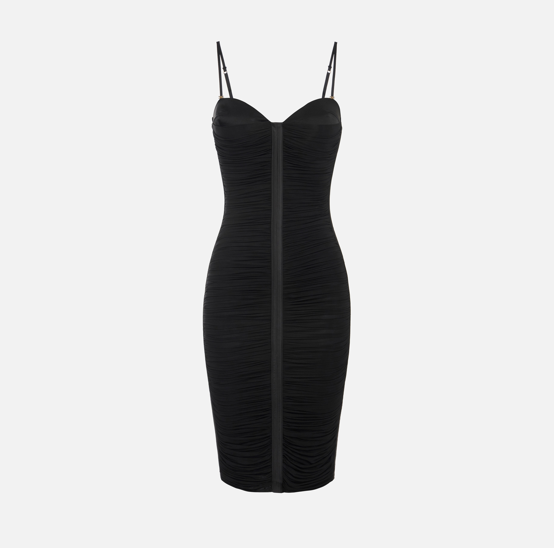 Vestido de punto elástico con drapeados - Elisabetta Franchi