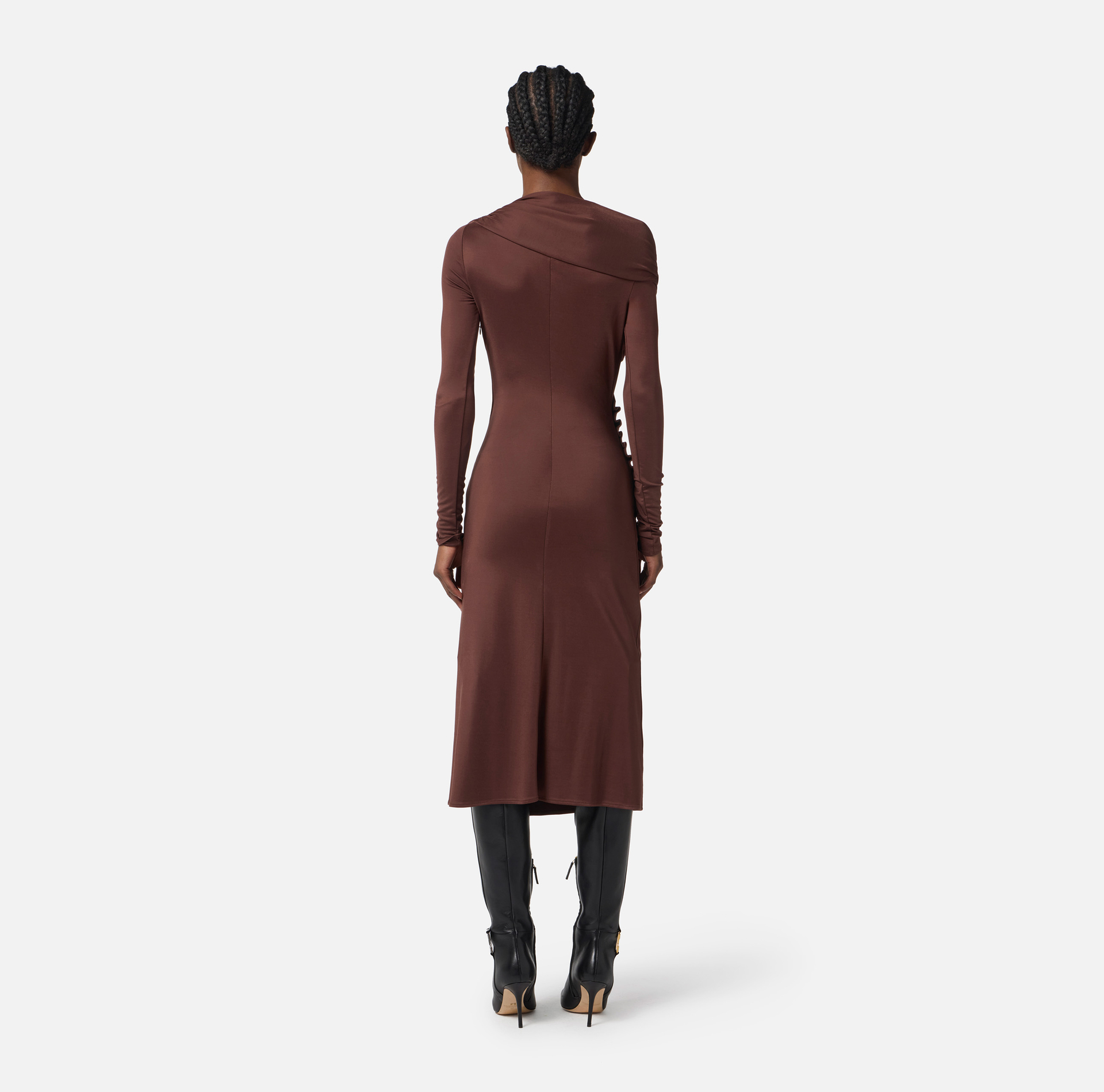 Jersey dress with jewel buttons - Elisabetta Franchi