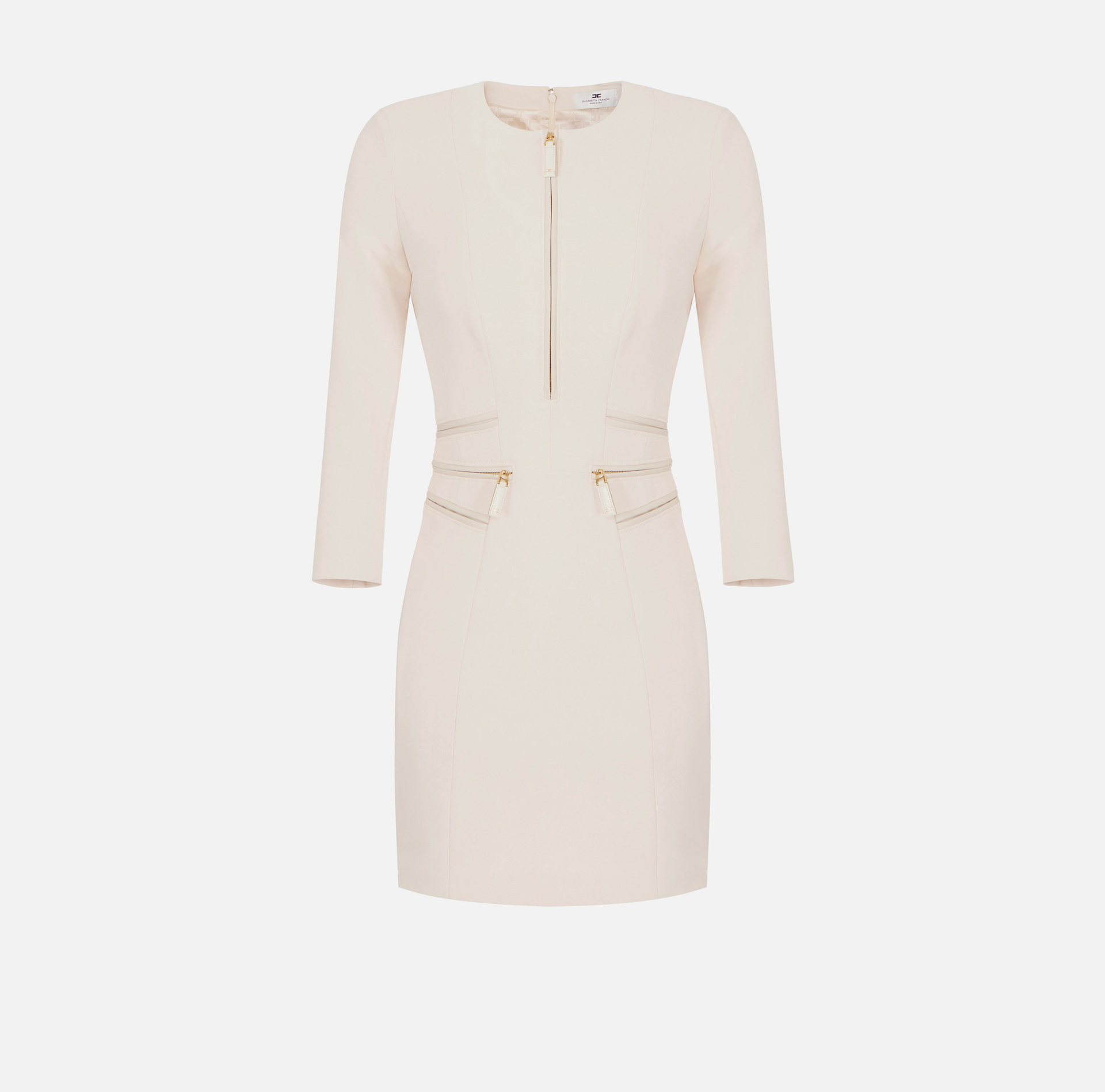 Vestido de doble crepé con cremallera - Elisabetta Franchi